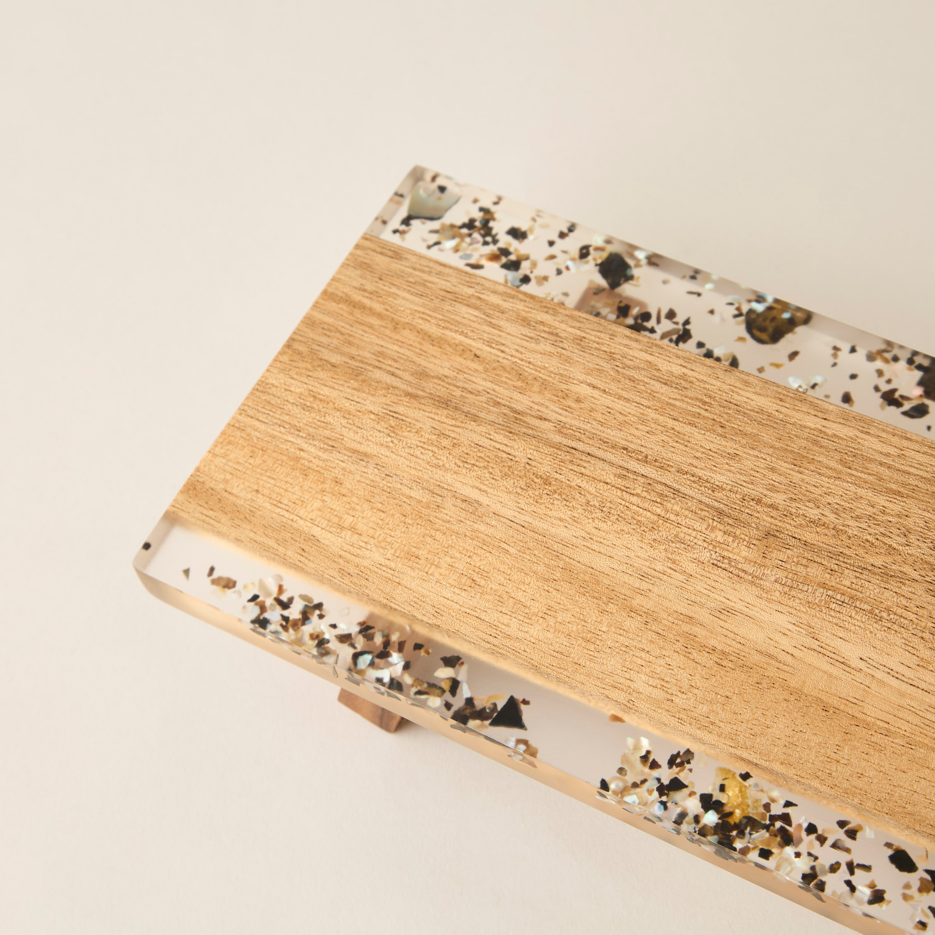 Acacia Wood Footed Serving Platter - 43x15 cms-household-dining-serveware-servingplatters-image-4