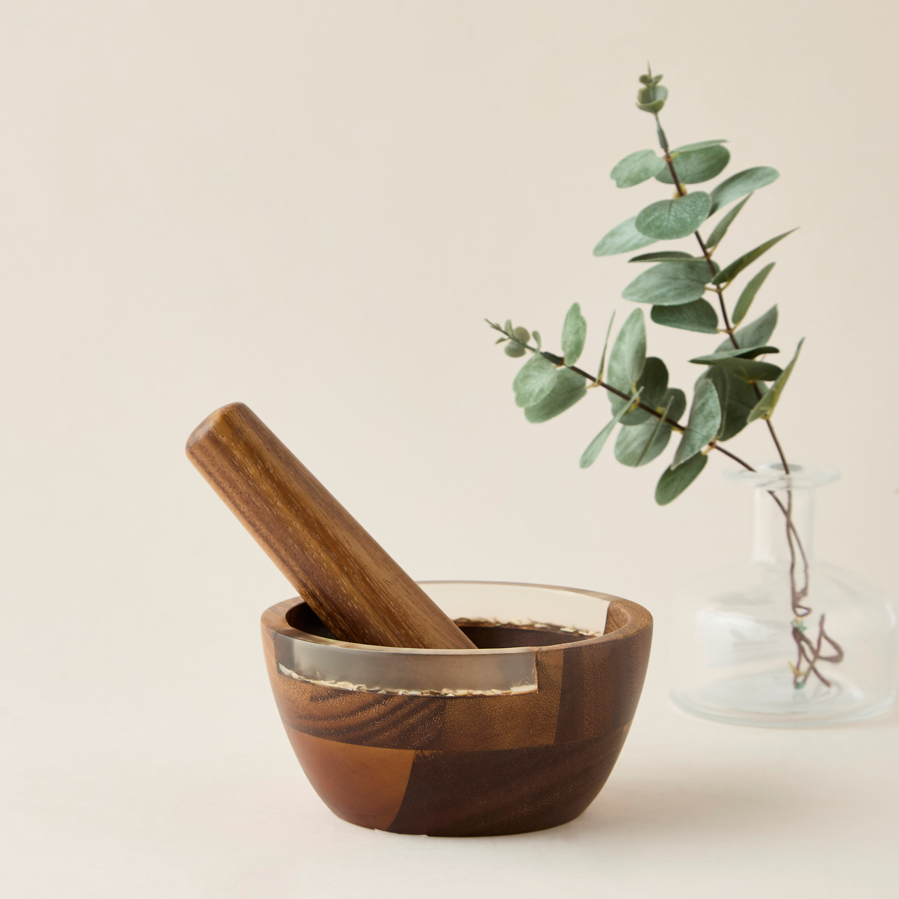 Acacia Wood Mortar with Pestle-household-kitchen-kitchentoolsandutensils-foodpreparationtools-image-1