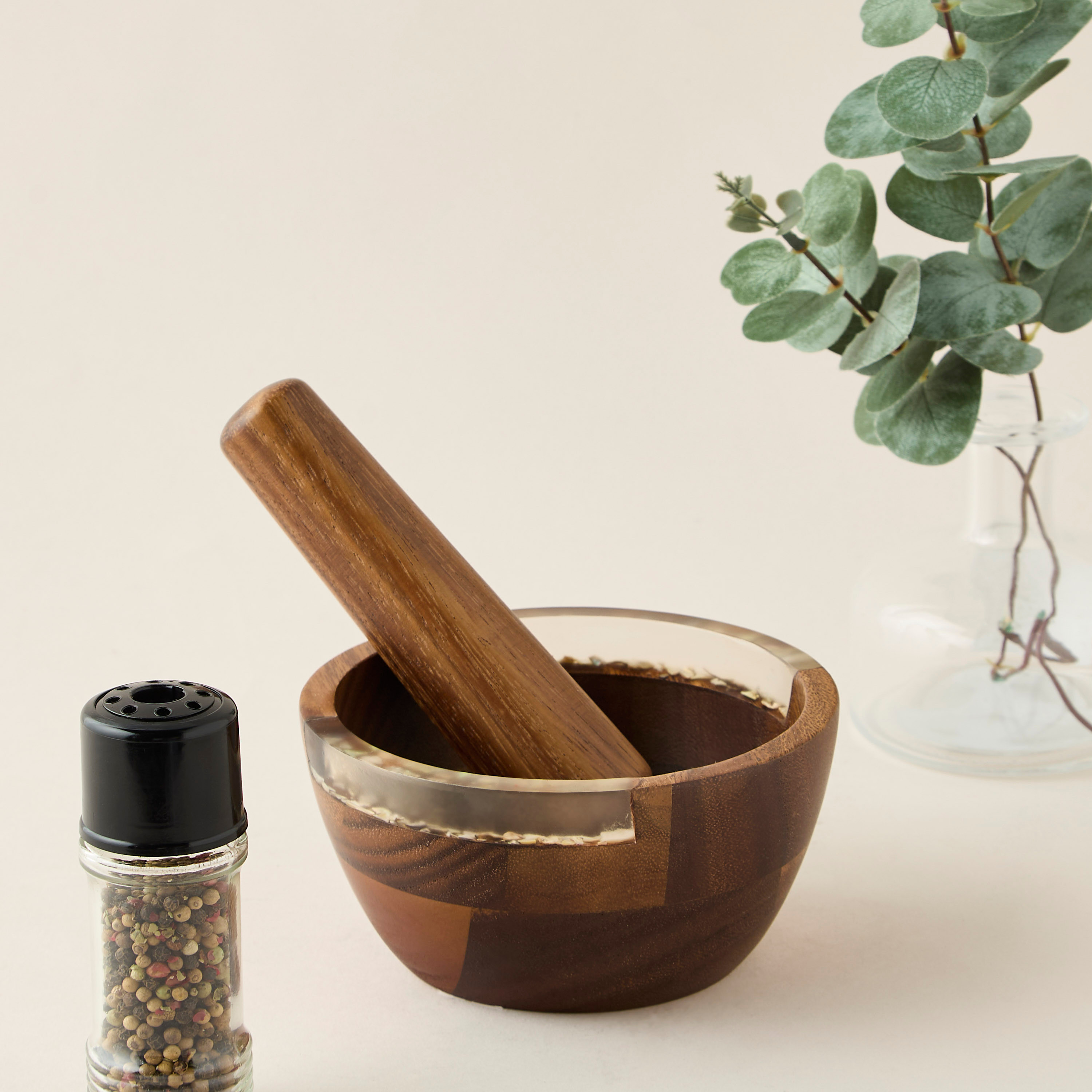 Acacia Wood Mortar with Pestle-household-kitchen-kitchentoolsandutensils-foodpreparationtools-image-2