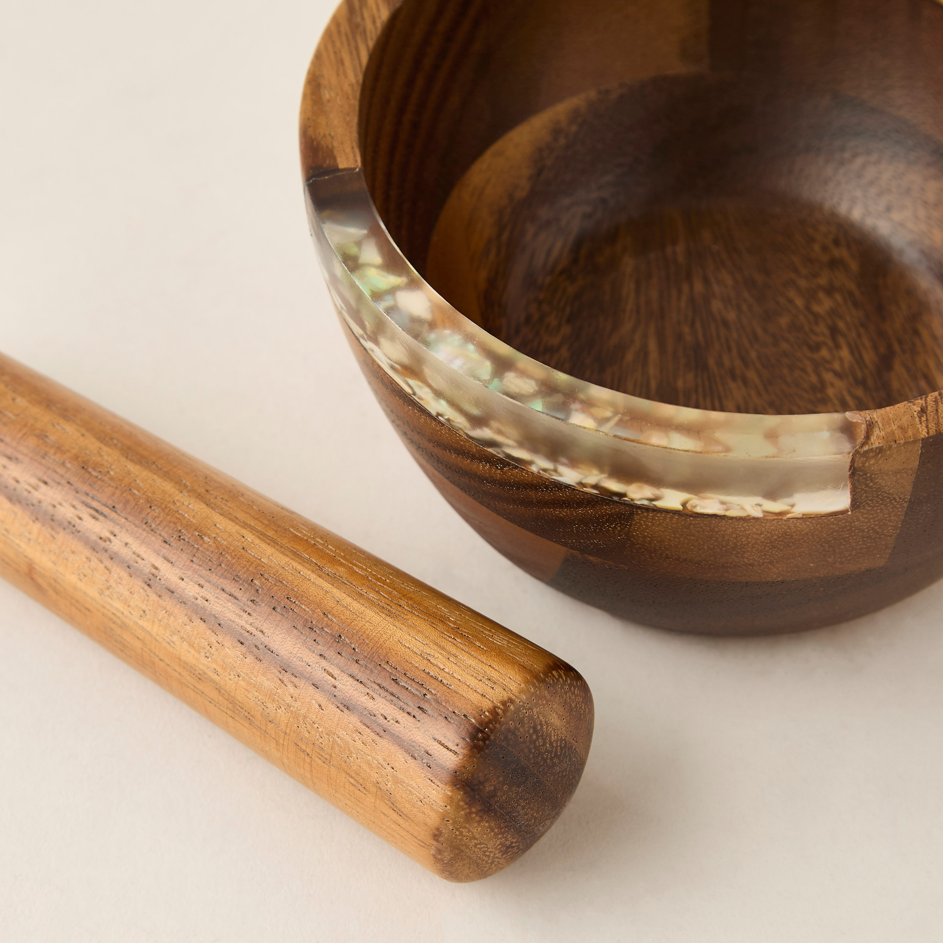 Acacia Wood Mortar with Pestle-household-kitchen-kitchentoolsandutensils-foodpreparationtools-image-3