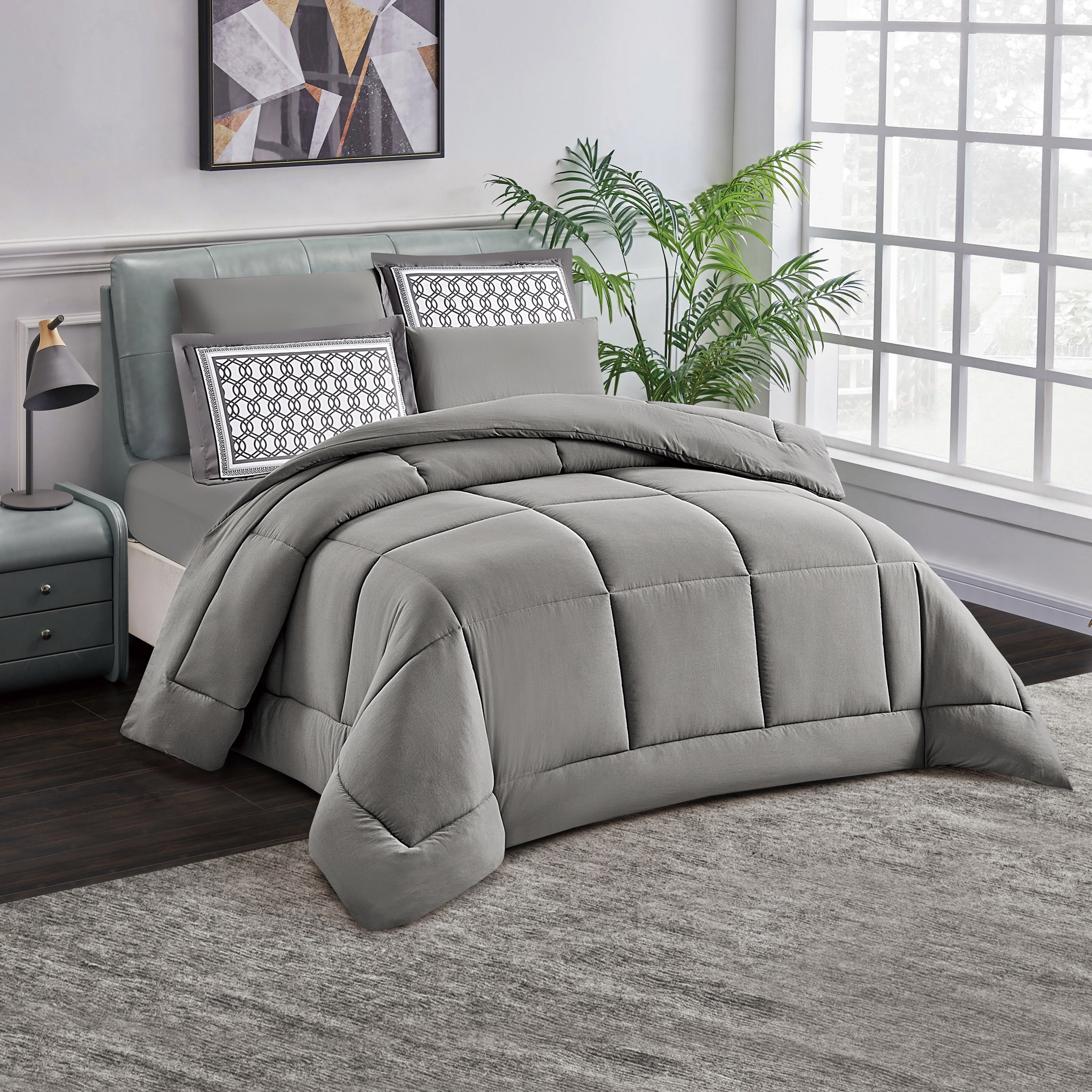 طقم لحاف توين مبطن 4 قطع أماندا من يونيك هوم - 240×170 سم-household-bedding-comfortersandbedspreads-comforters-image-1