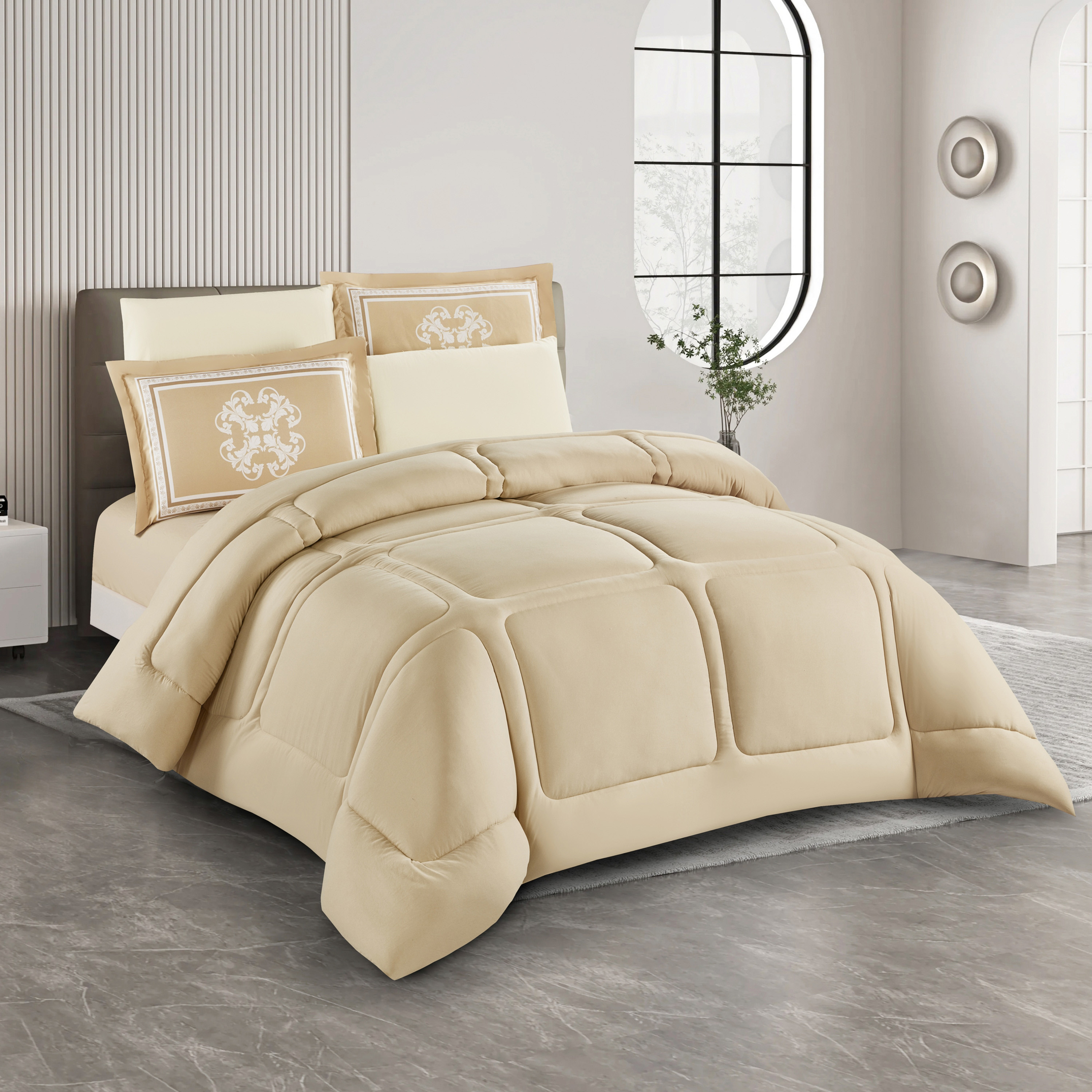 Unique Home Sophia 6-Piece King Printed Comforter Set - 260x240 cm-household-bedding-comfortersandbedspreads-comforters-image-1