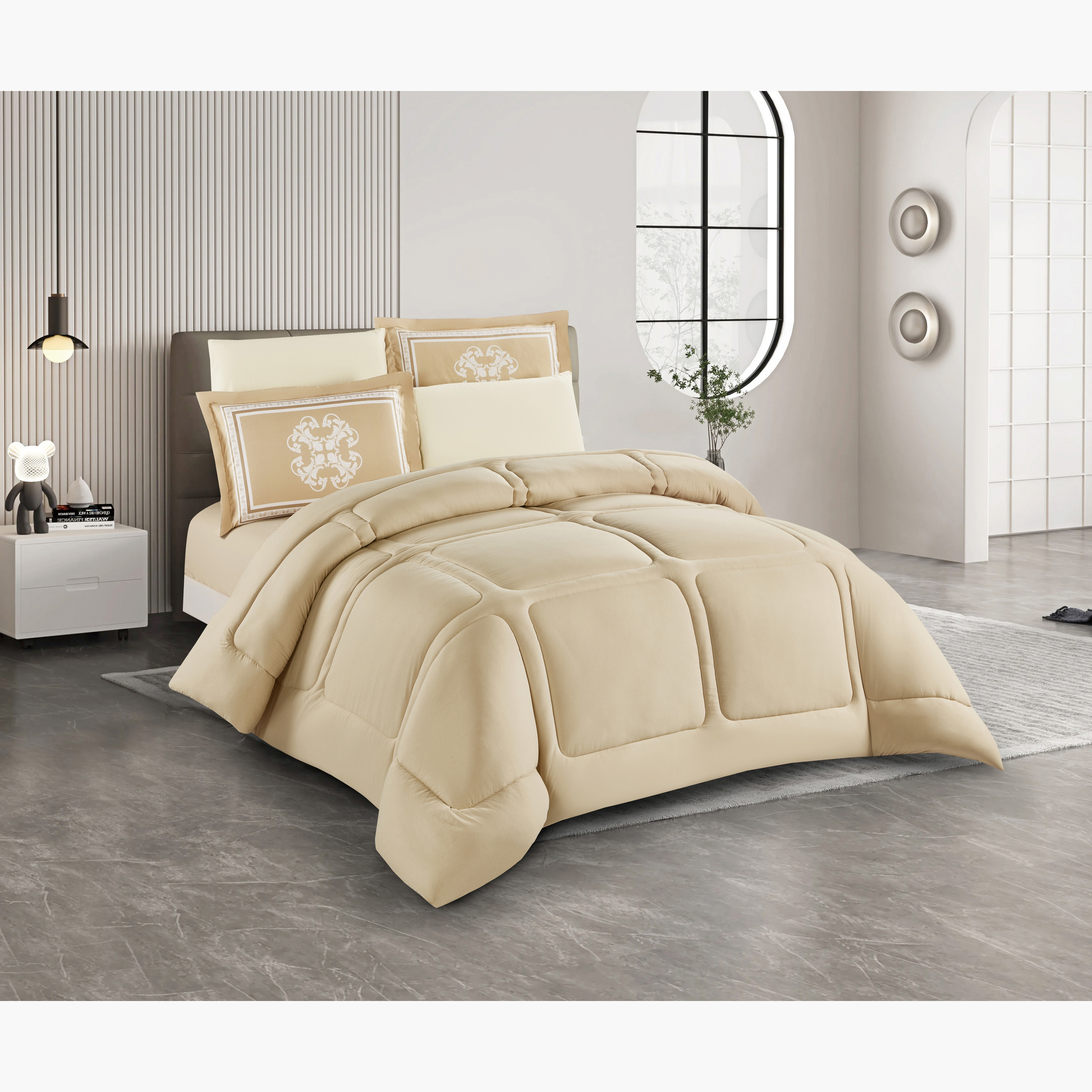 Unique Home Sophia 6-Piece King Printed Comforter Set - 260x240 cm-household-bedding-comfortersandbedspreads-comforters-image-7