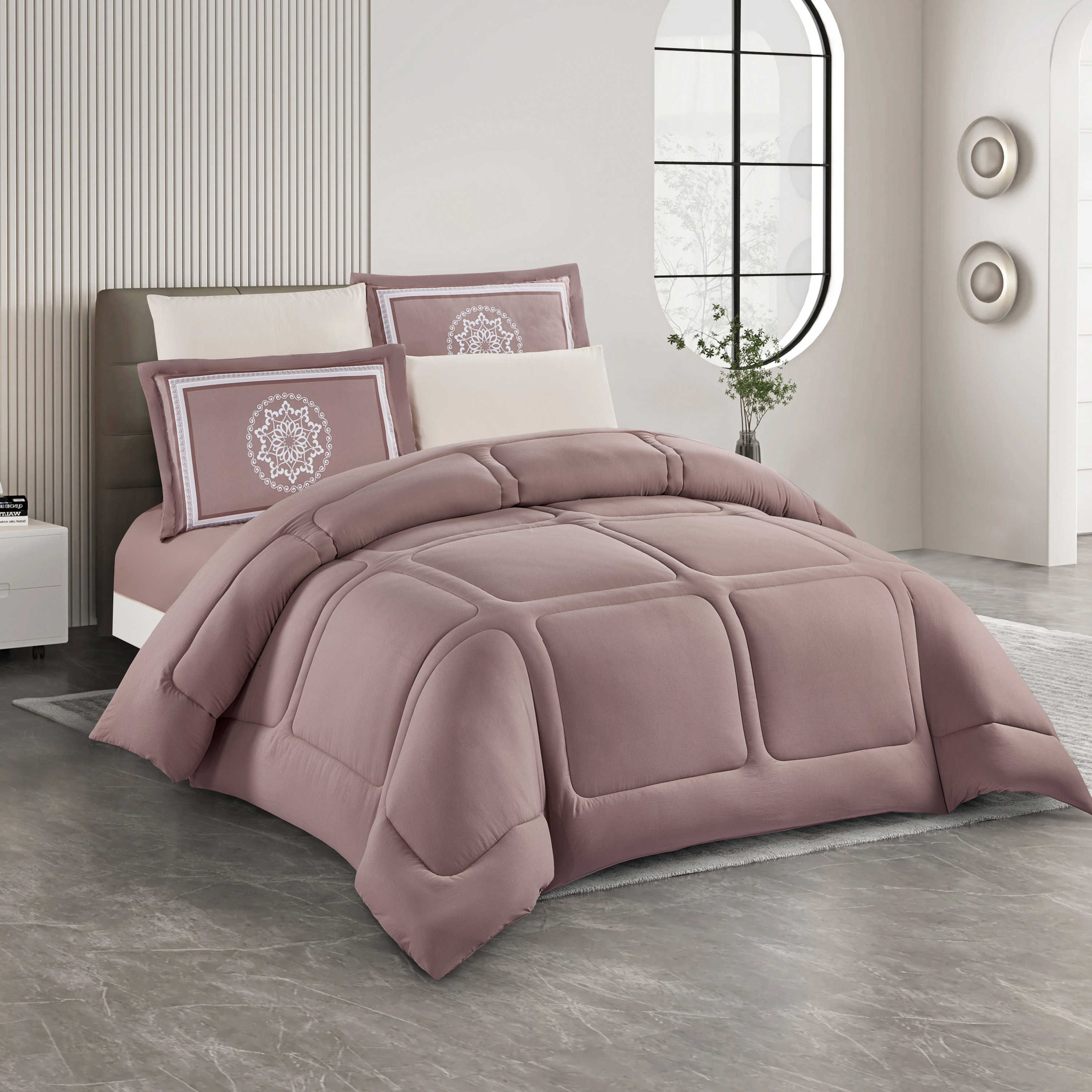 Unique Home Sophia 6-Piece King Comforter Set - 260x240 cms-household-bedding-comfortersandbedspreads-bedinabag-image-1