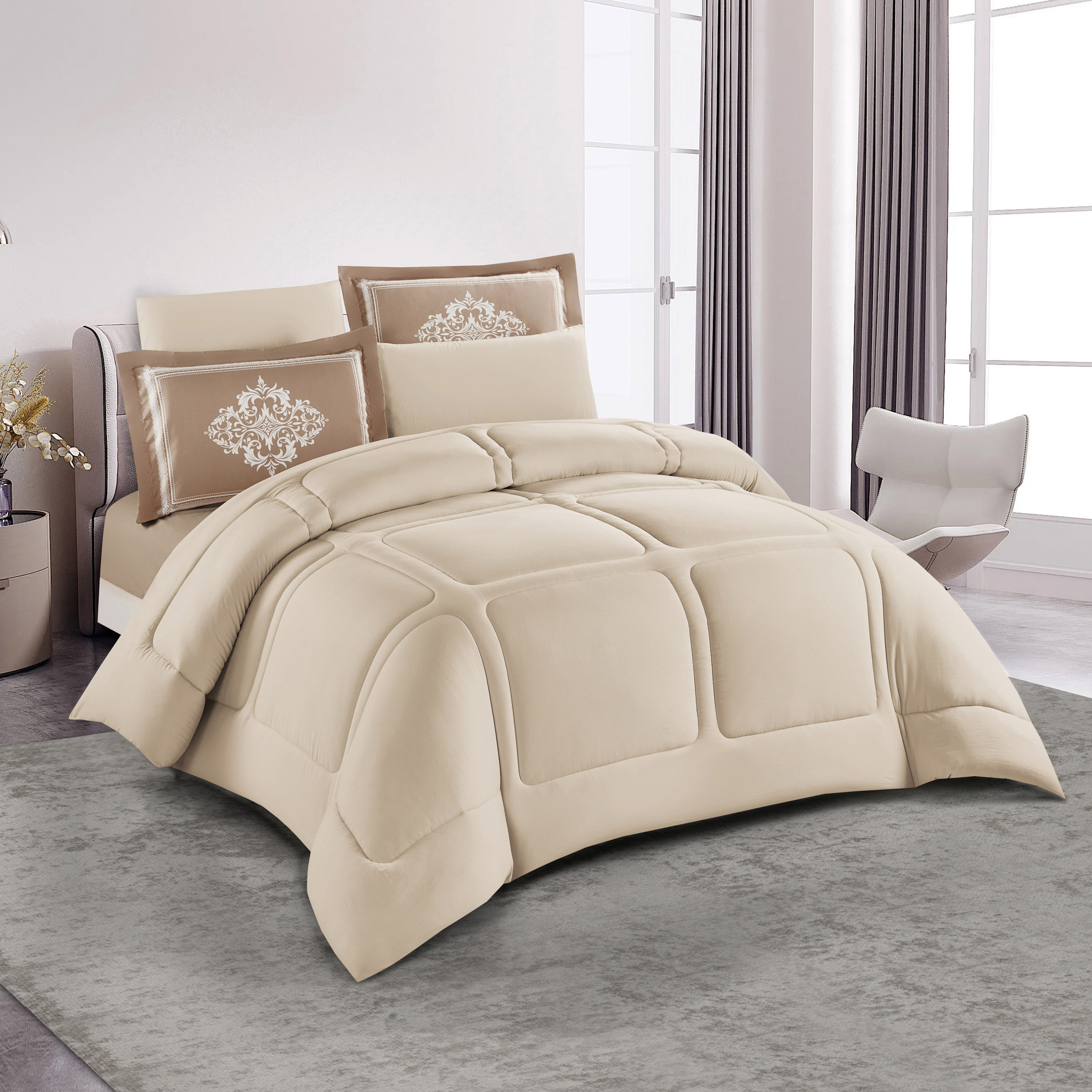 Unique Home Sophia 4-Piece Twin Comforter Set - 240x170 cms-household-bedding-comfortersandbedspreads-comforters-image-2
