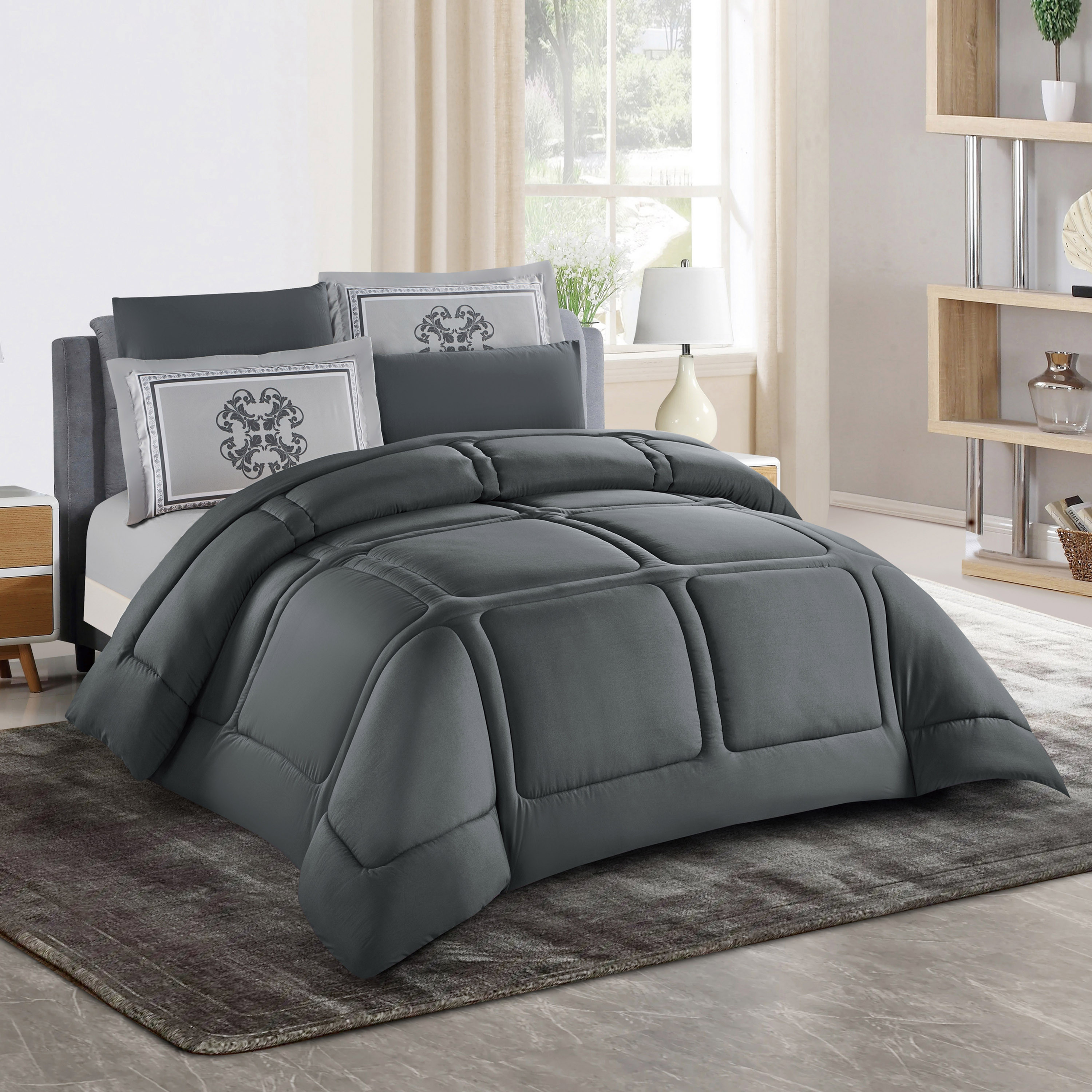 Unique Home Sophia 4-Piece Twin Comforter Set - 240x170 cm-household-bedding-comfortersandbedspreads-comforters-image-2