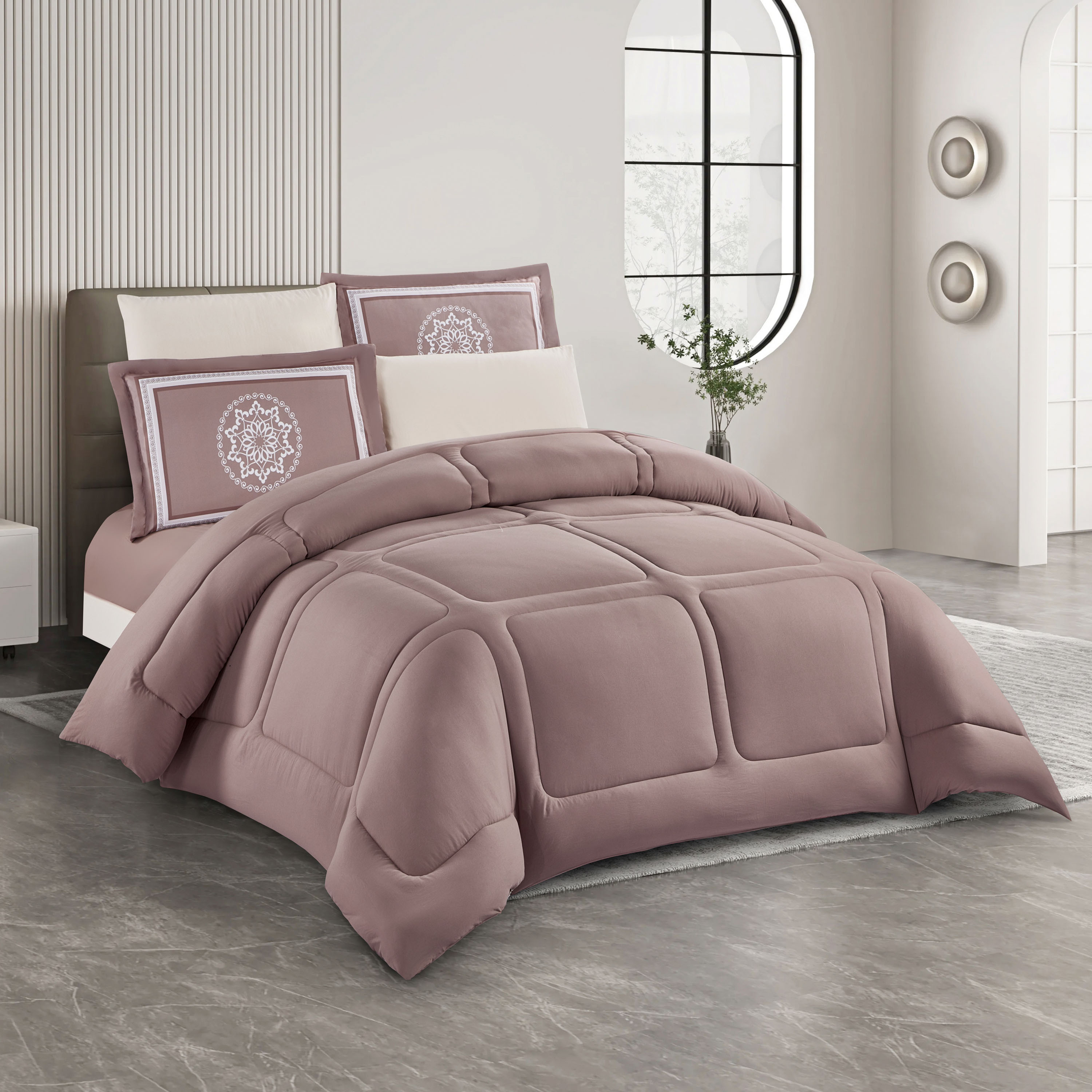 طقم لحاف توين 4 قطع صوفيا من يونيك هوم - 240x170 سم-household-bedding-comfortersandbedspreads-bedinabag-image-1