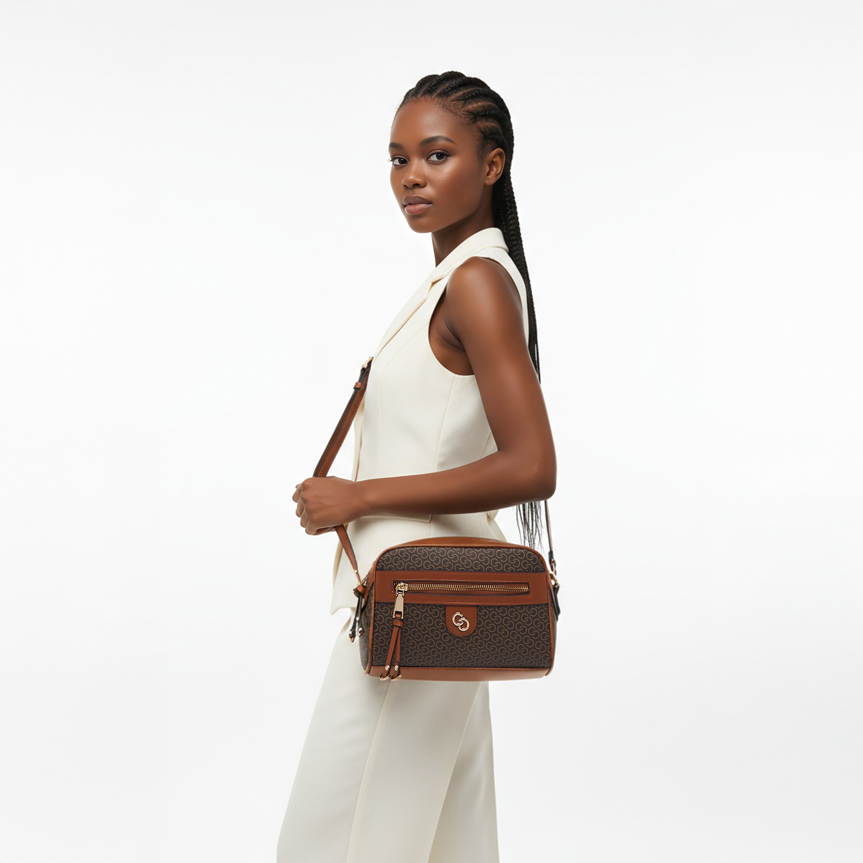 Celeste Monogram Print Crossbody Bag with Zip Closure-women-bagsandwallets-handbags-image-2