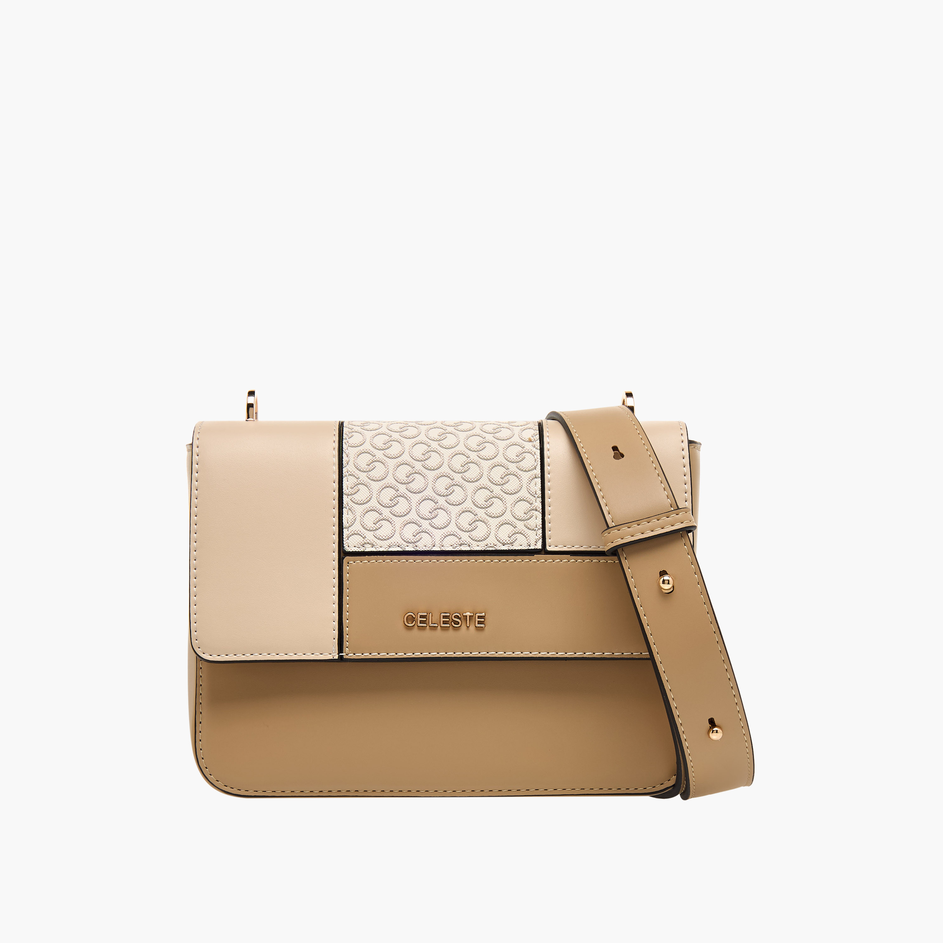 شنطة كروس بودي بقوالب ملونة مع حزام قابل للتعديل من سيليست-women-bagsandwallets-handbags-image-1