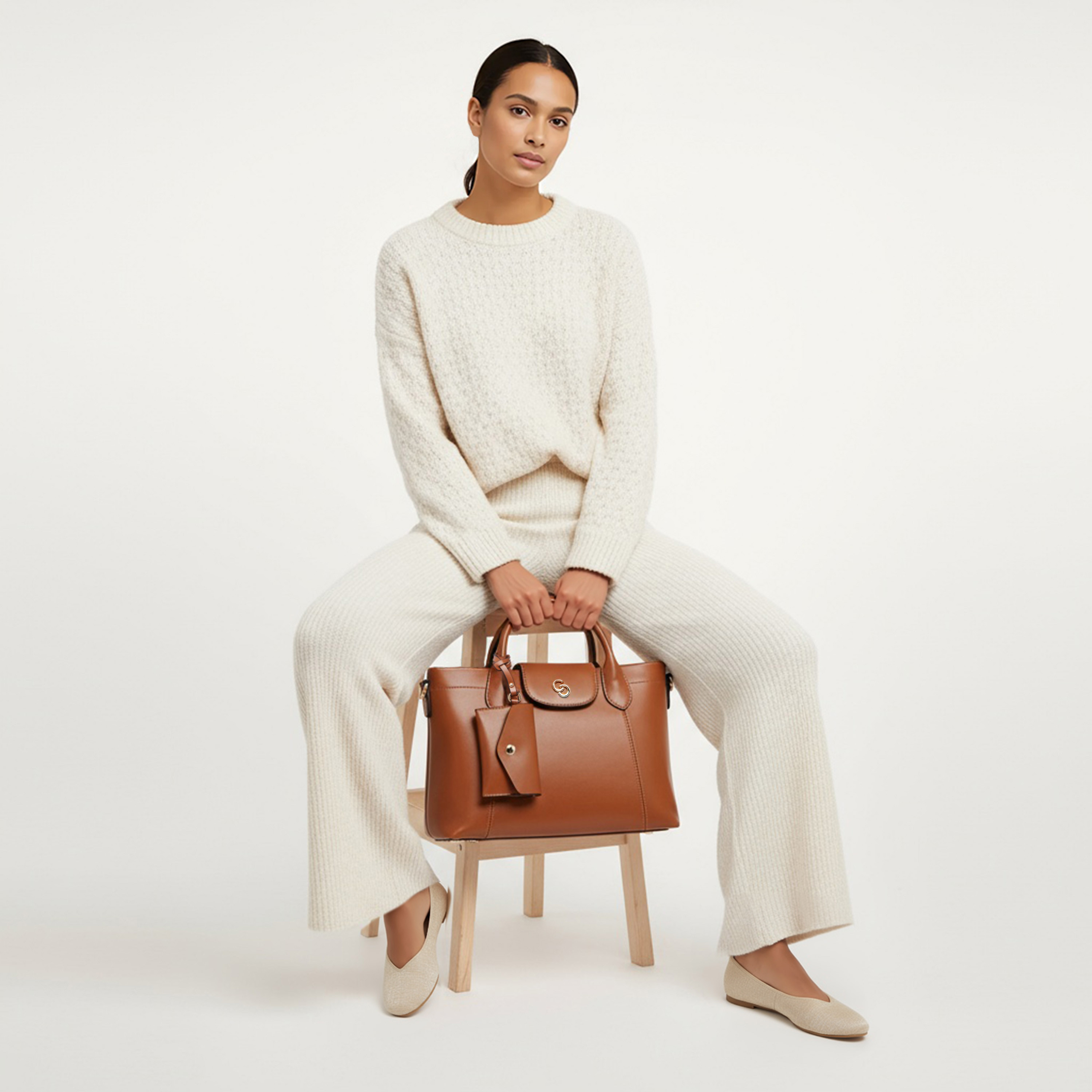 Celeste Solid Tote Bag with Pouch-women-bagsandwallets-handbags-image-2