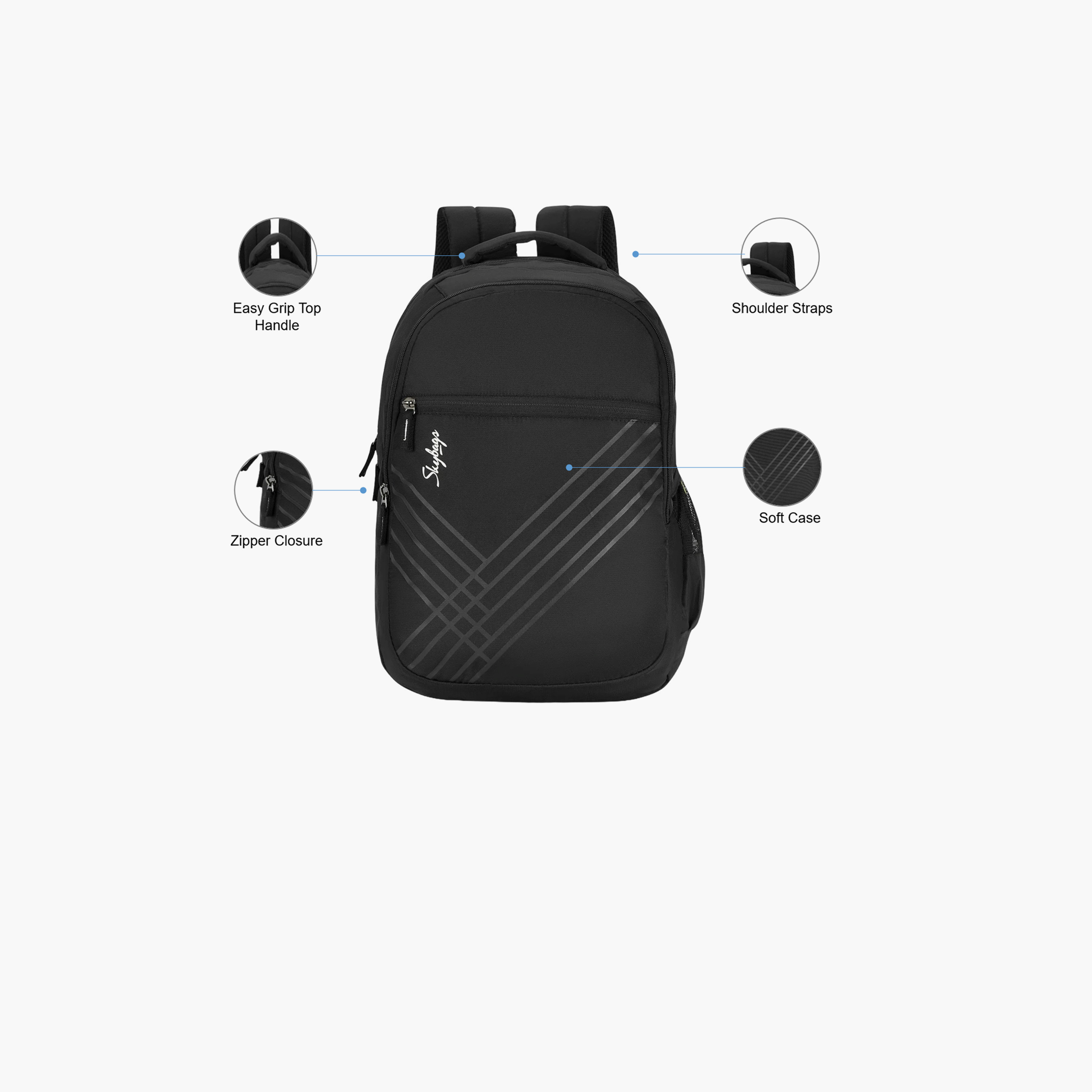 Skybags 27 L Backpack, Polyester, Adjustable Shoulder Straps | Arthur-02-school-bagsandbackpacks-backpacks-image-3