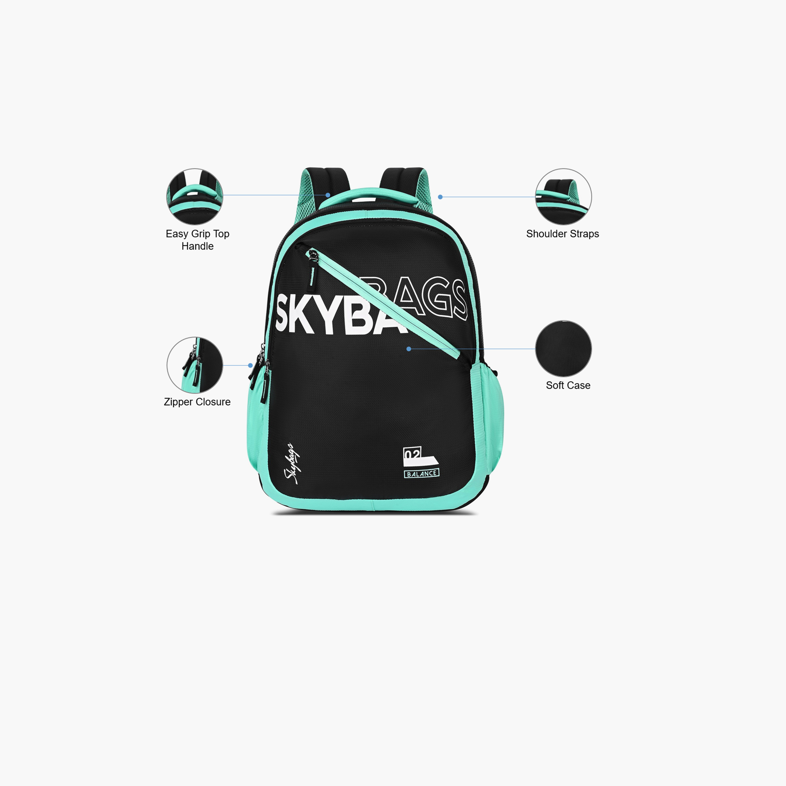 Skybags 27 L Backpack, Polyester, Adjustable Shoulder Straps | Grad-02-school-bagsandbackpacks-backpacks-image-3