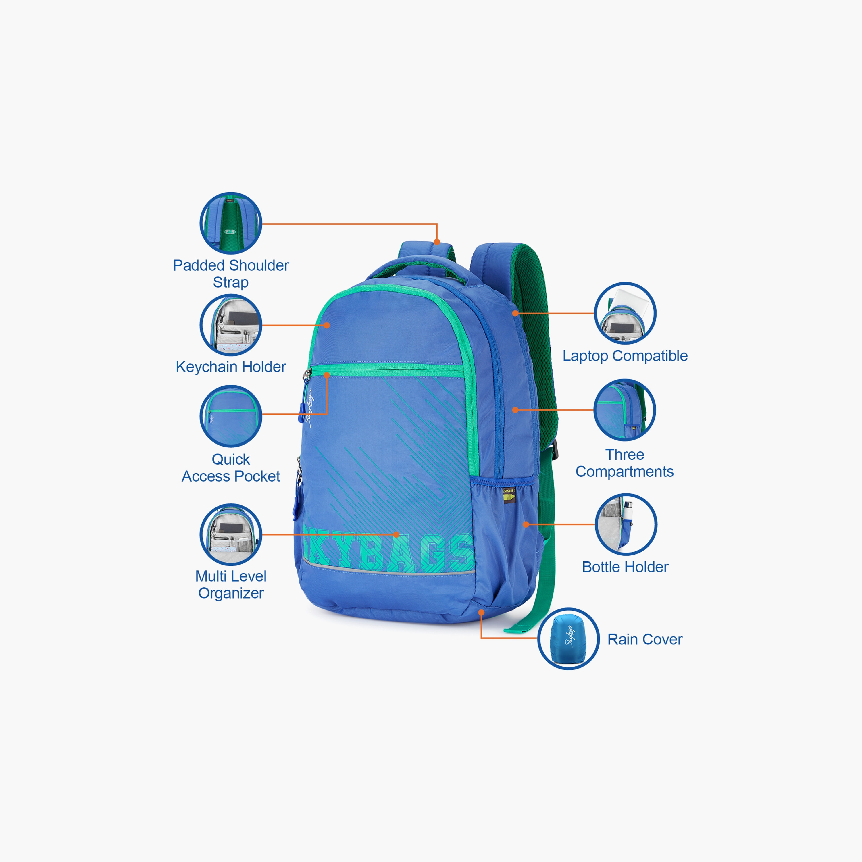 سكاي باغز- شنطة ظهر 27 لتر، بوليستر، أحزمة كتف قابلة للتعديل | StriderPro-01-school-bagsandbackpacks-backpacks-image-5