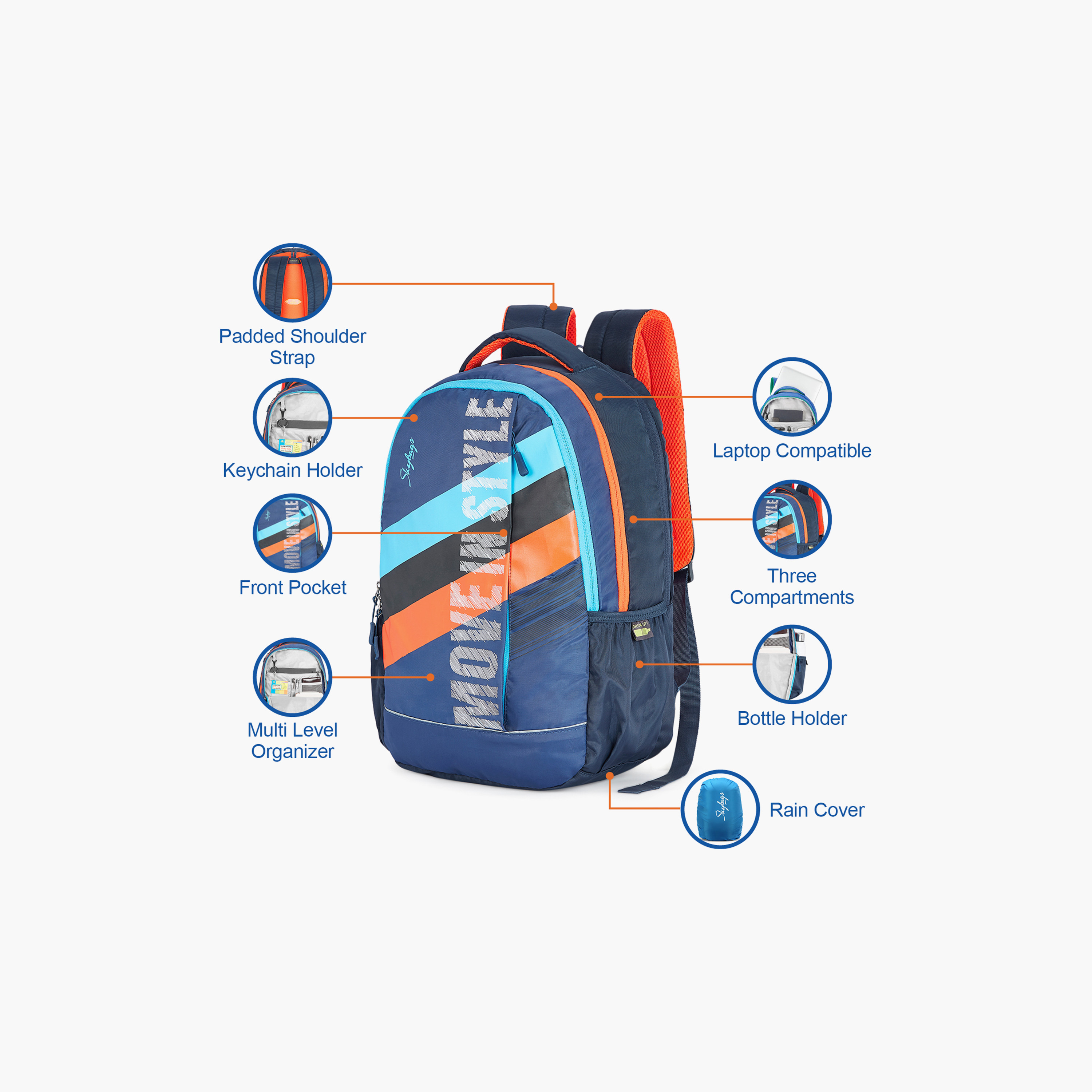 Skybags 27 L Backpack, Polyester, Adjustable Shoulder Straps | STRIDERPRO-02-school-bagsandbackpacks-backpacks-image-5