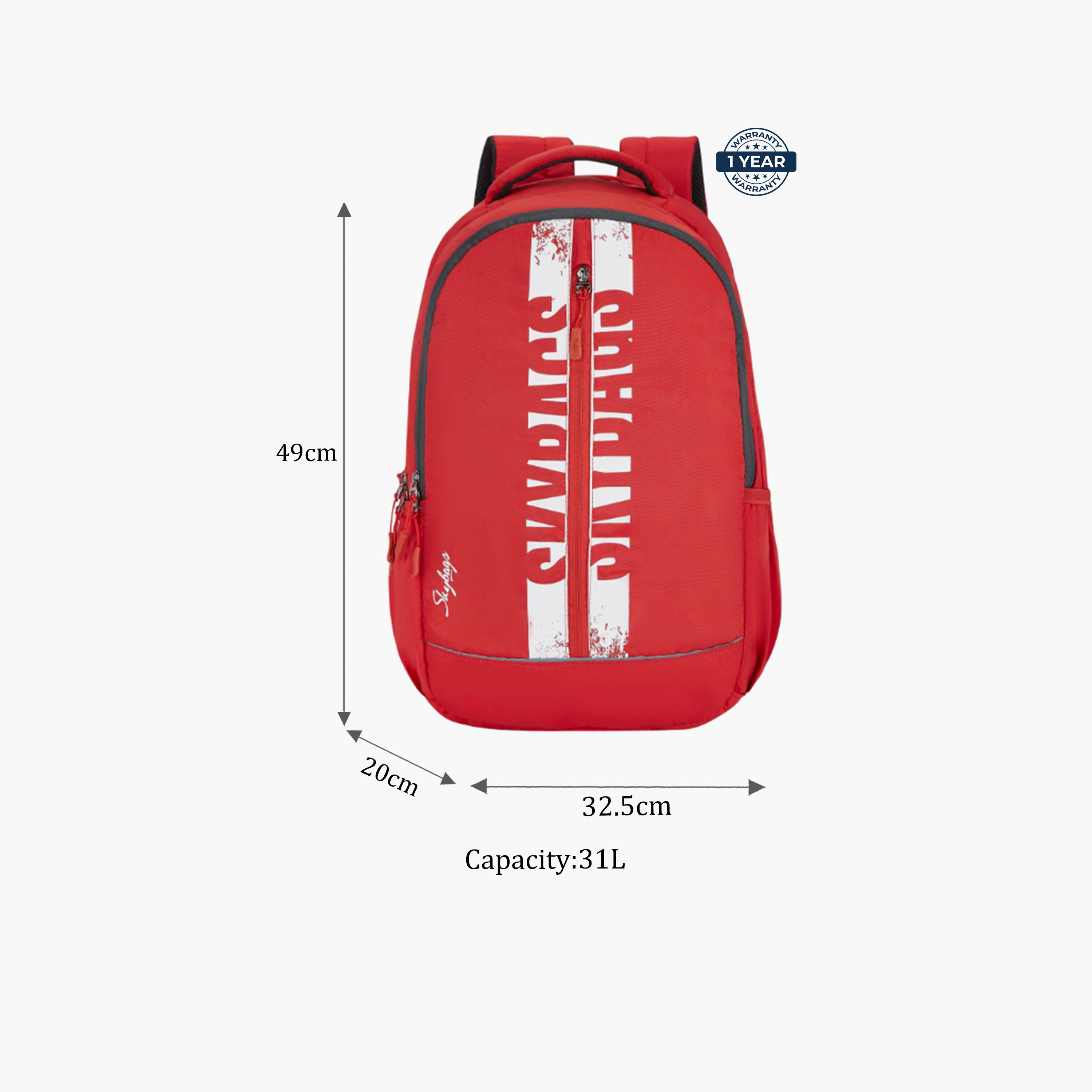 Skybags 27 L Backpack, Polyester, Adjustable Shoulder Straps | STRIDERPRO-04-school-bagsandbackpacks-backpacks-image-2