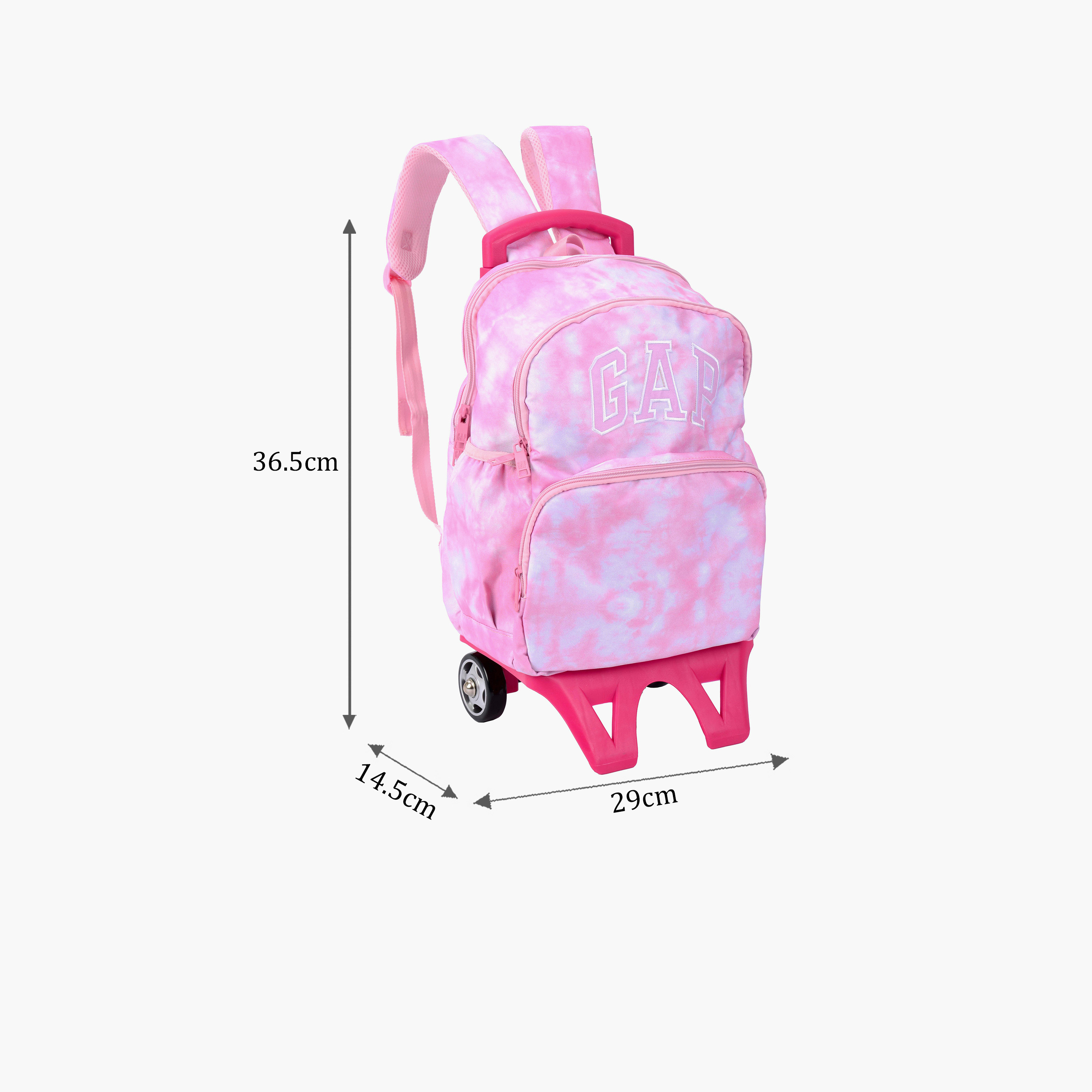 غاب- شنطة بعجلات 27 لتر، بوليستر، أحزمة كتف قابلة للتعديل | 15963-school-bagsandbackpacks-trolleybags-image-2