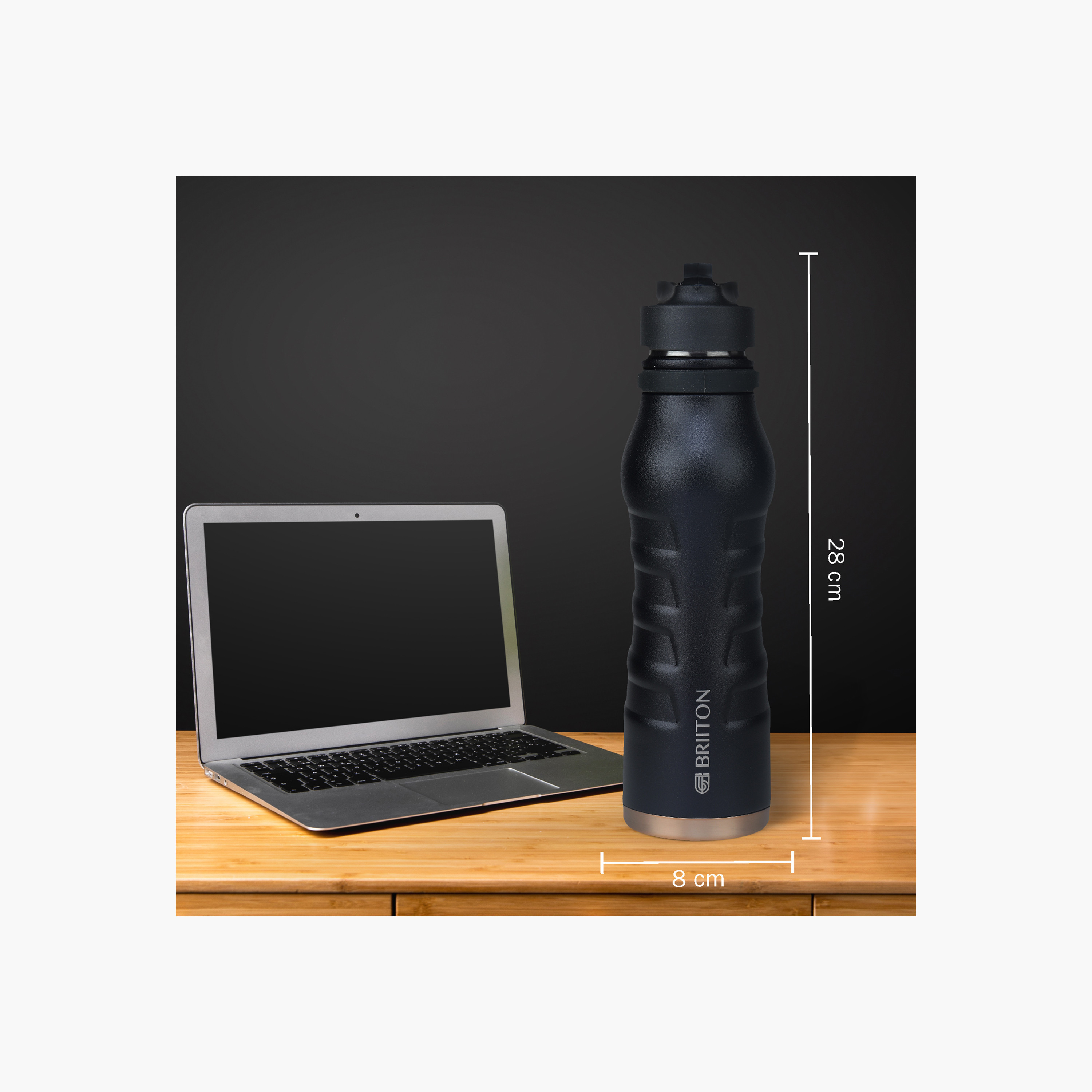 Briiton Logo Print Insulated Stainless Steel Water Bottle - 750 ml-household-dining-drinkserveware-bottles-image-3