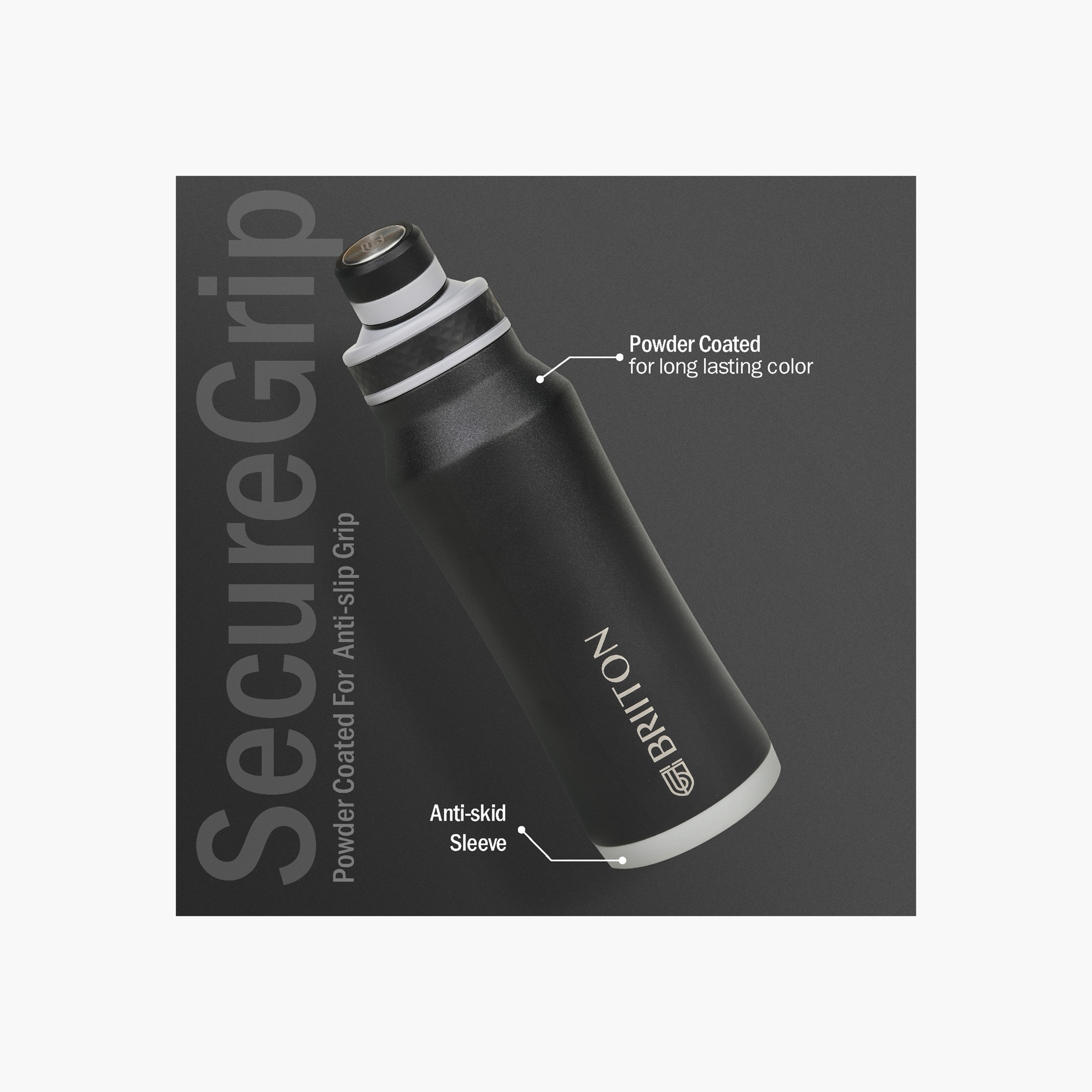 قارورة مياه ستانلس ستيل معزولة بطبعات شعار من بريتون - 1 لتر-household-dining-drinkserveware-bottles-image-2