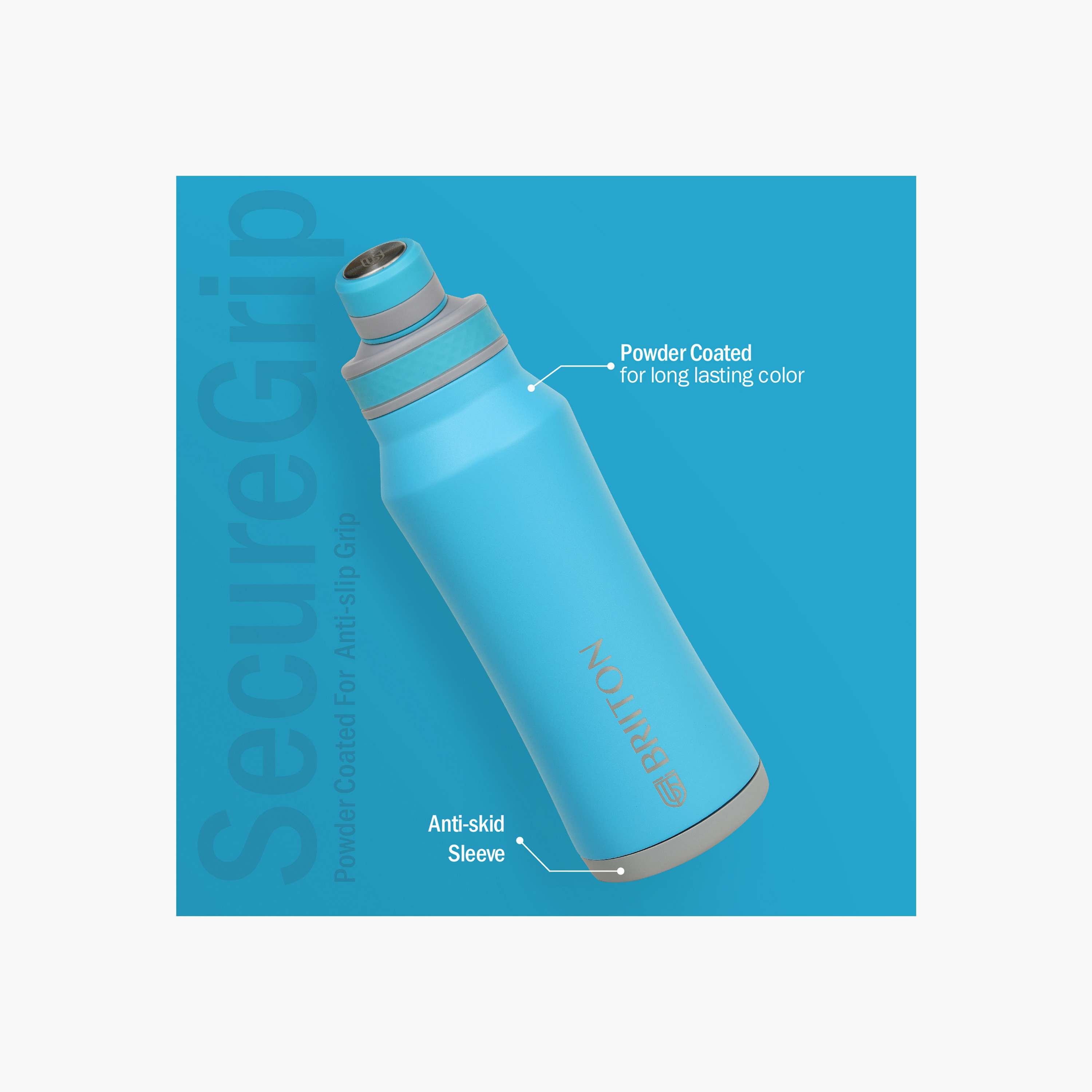 قارورة مياه معزولة ستانلس ستيل بطبعات شعار من بريتون - 1 لتر-household-dining-drinkserveware-bottles-image-2