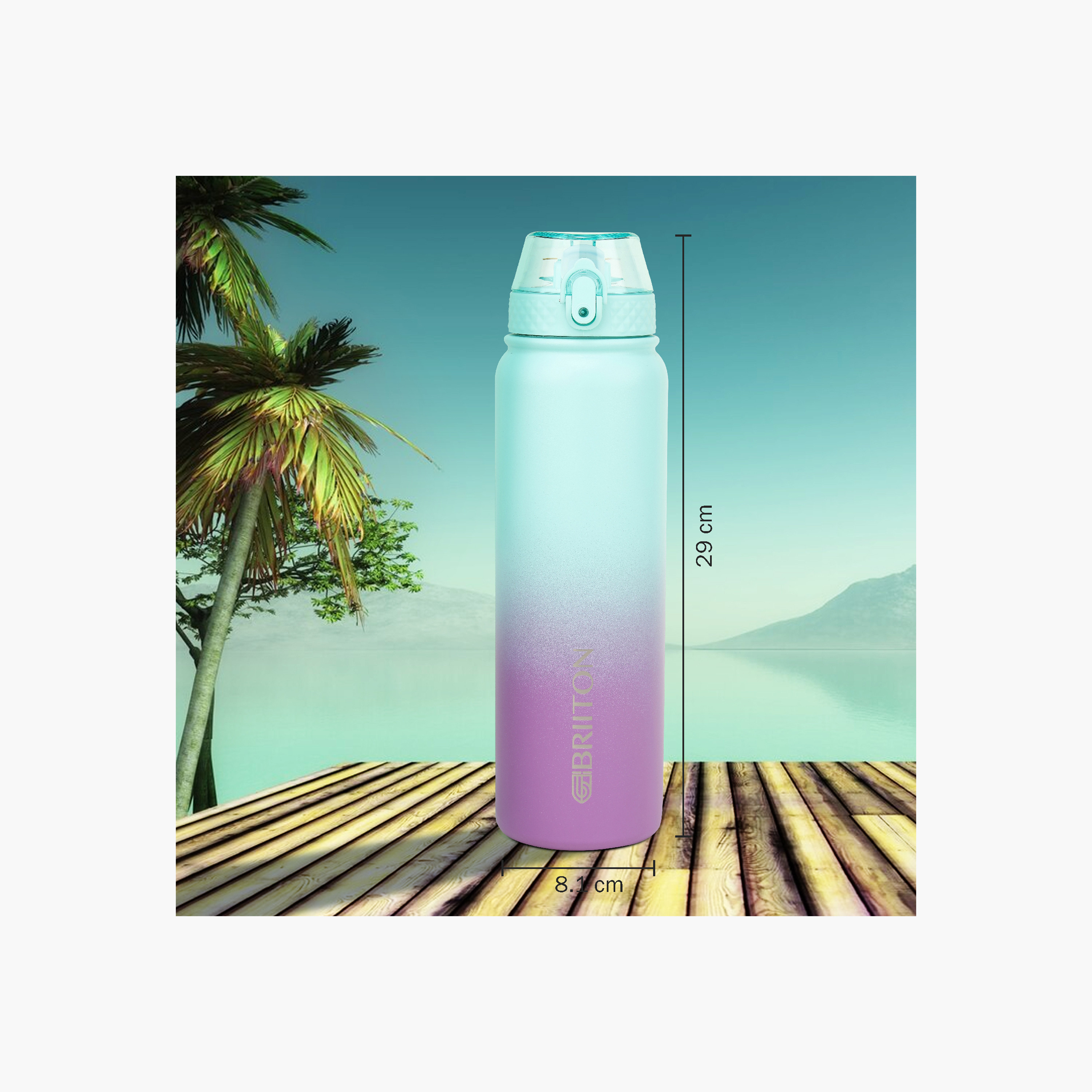Briiton Ombre Insulated Stainless Steel Water Bottle - 1 L-household-dining-drinkserveware-bottles-image-3