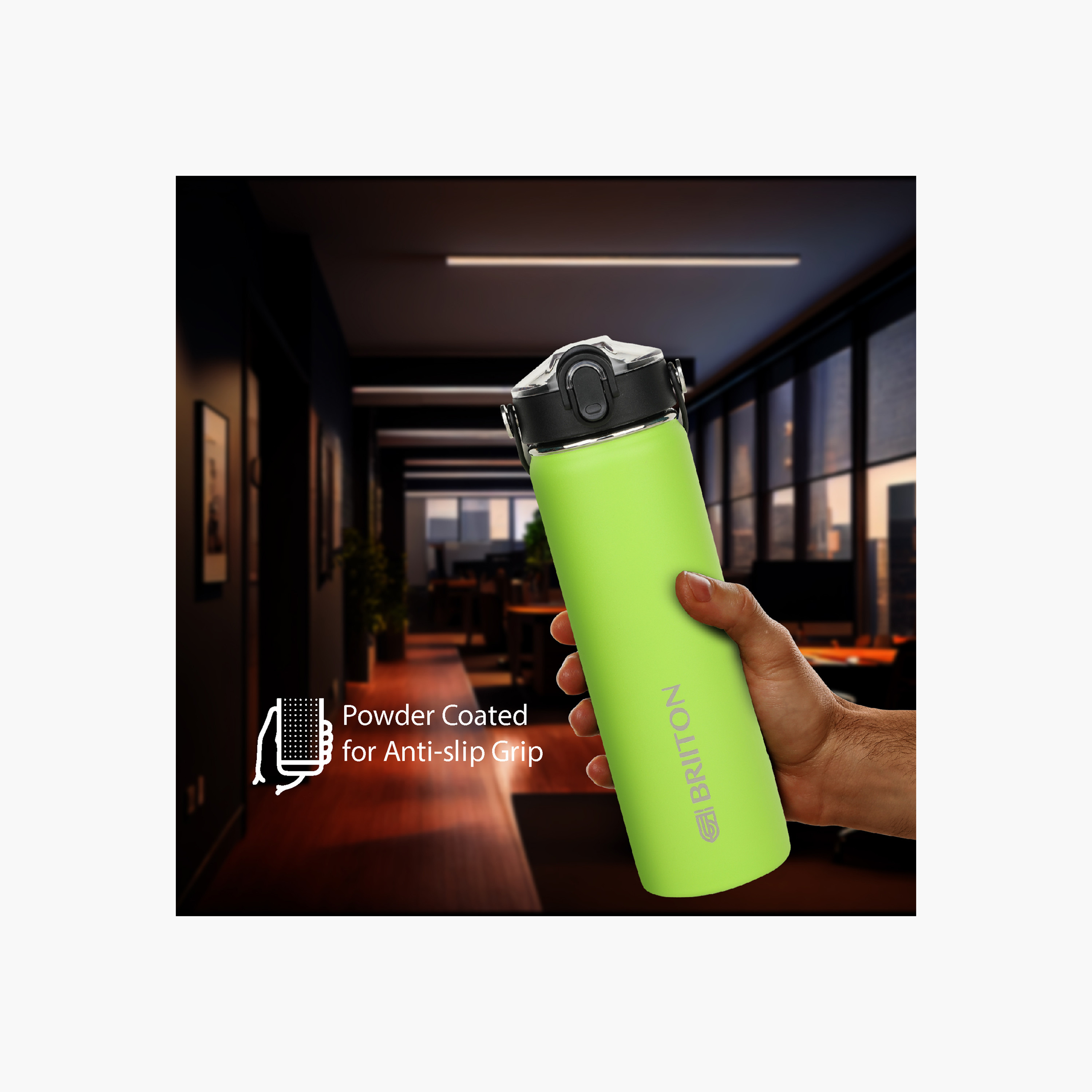 Briiton Logo Print Insulated Stainless Steel Water Bottle - 750 ml-household-dining-drinkserveware-bottles-image-2