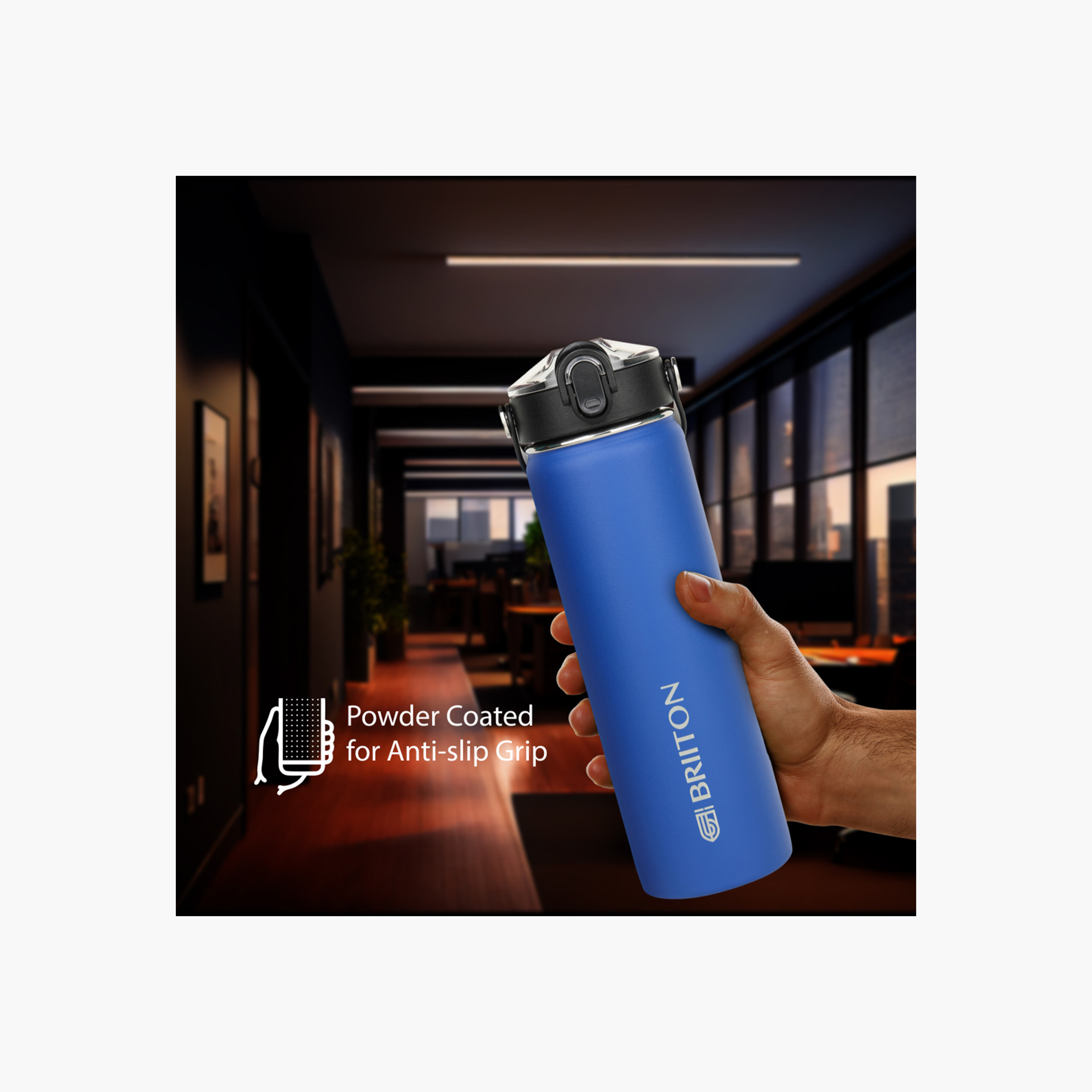 قارورة مياه ستانلس ستيل عازلة بطبعات شعار من بريتون - 750 مل-household-dining-drinkserveware-bottles-image-2