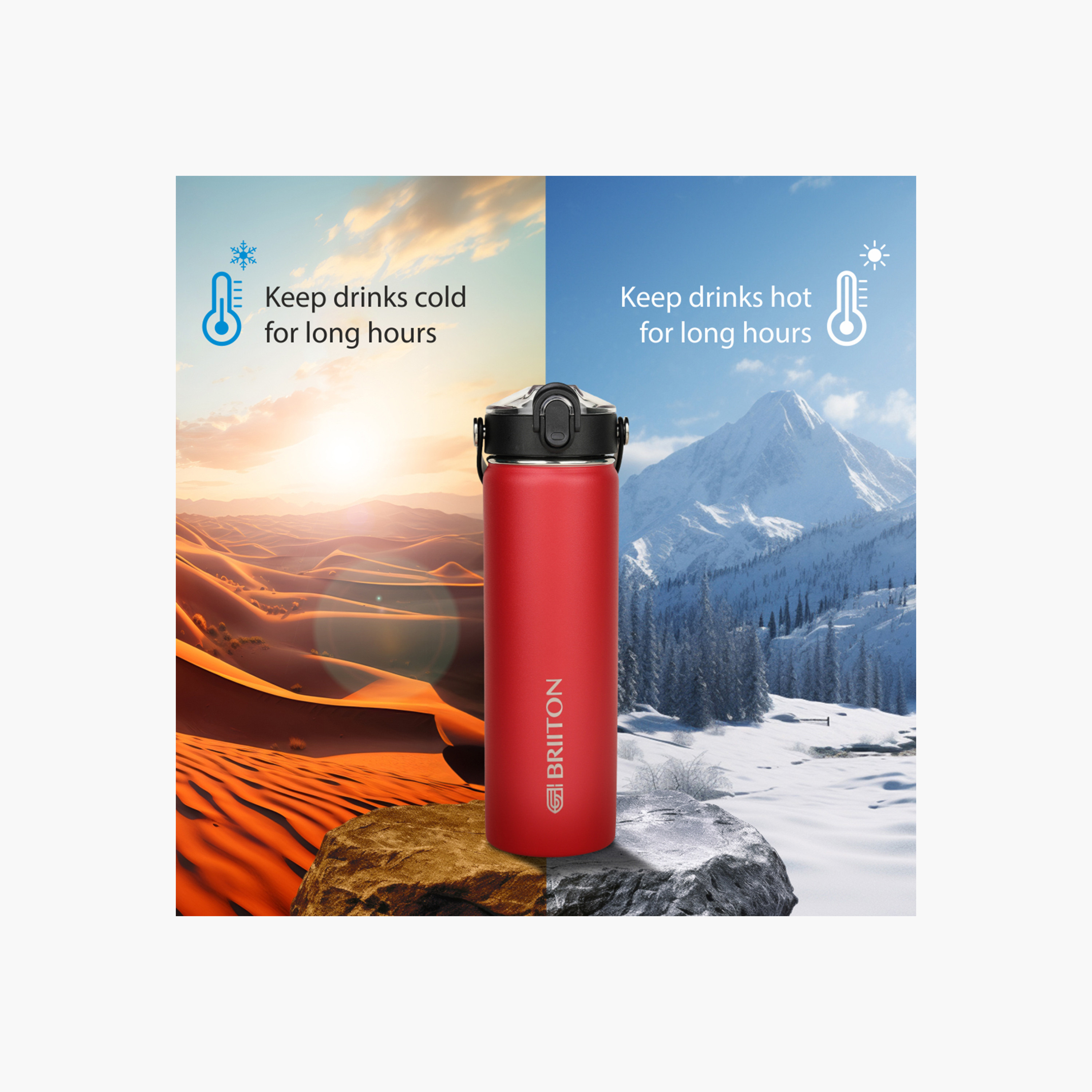 Briiton Logo Print Insulated Stainless Steel Water Bottle - 750 ml-household-dining-drinkserveware-bottles-image-3