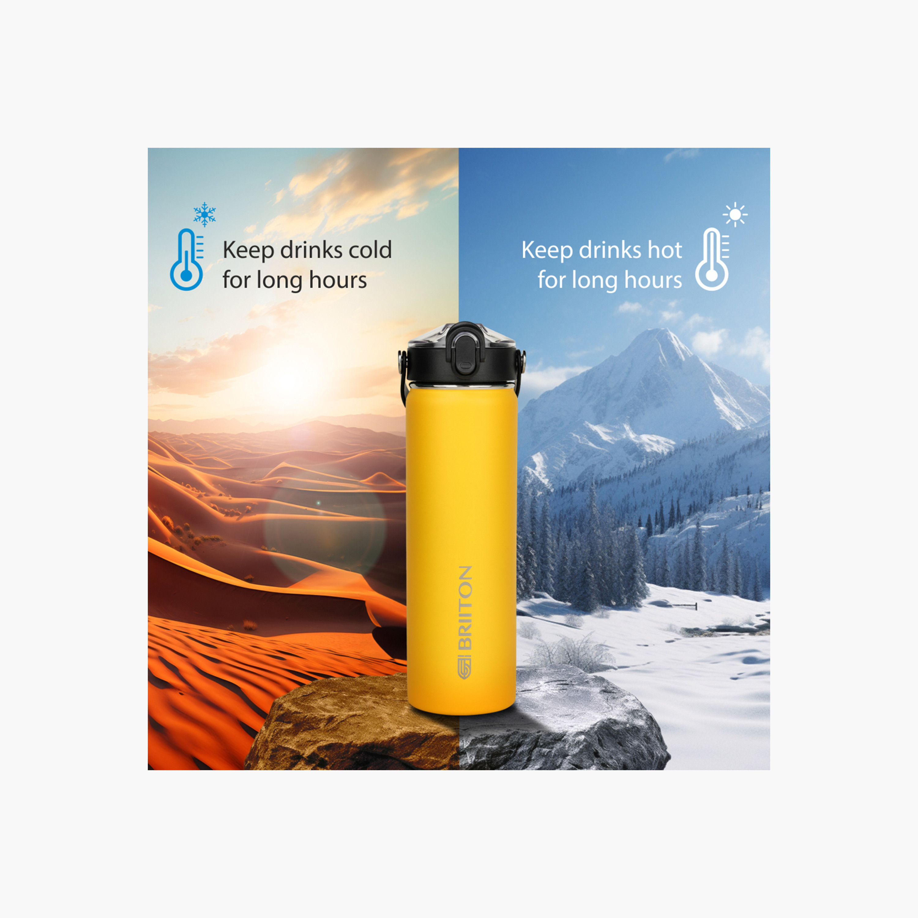 Briiton Logo Print Insulated Stainless Steel Water Bottle - 750 ml-household-dining-drinkserveware-bottles-image-3