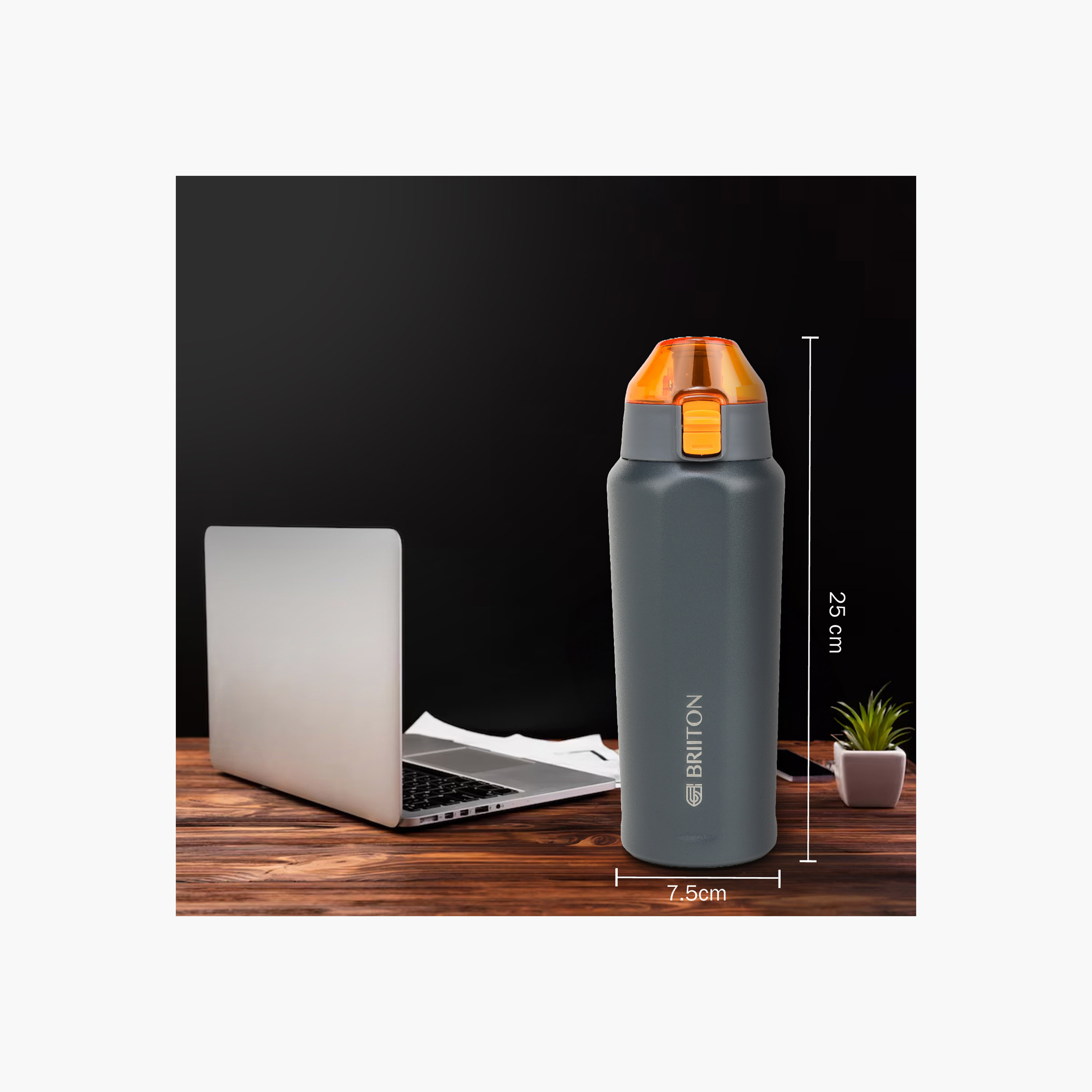 قارورة مياه ستانلس ستيل معزولة بطبعات شعار من بريتون - 650 مل-household-dining-drinkserveware-bottles-image-3