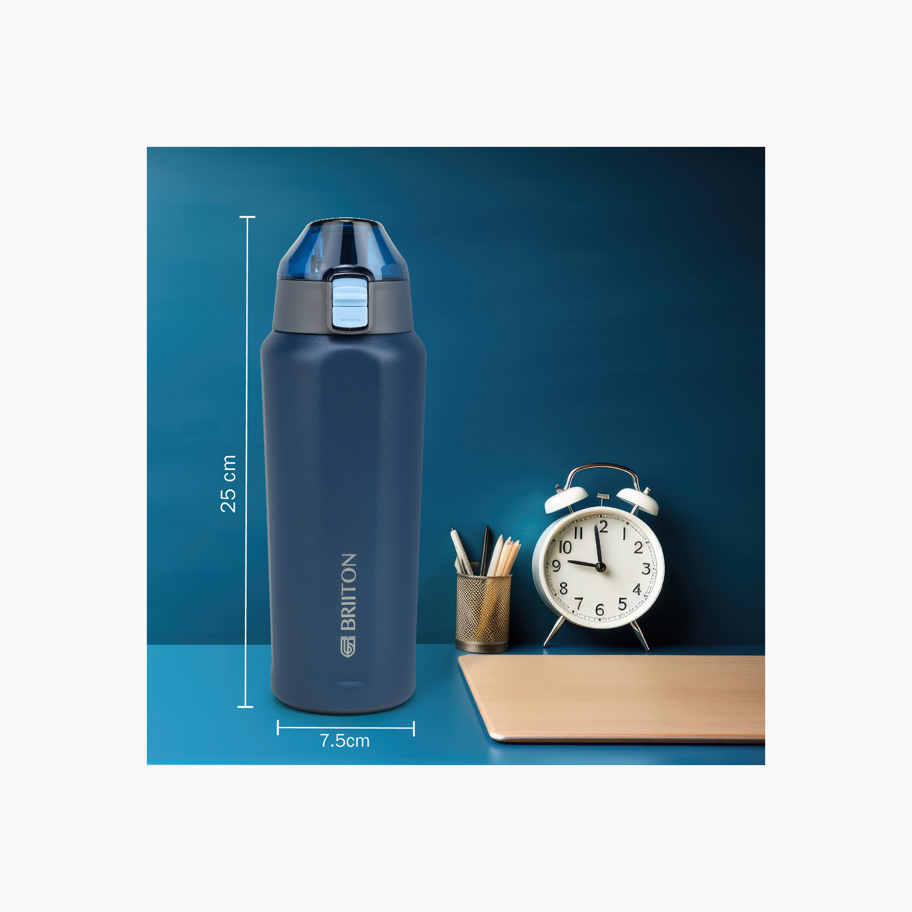 قاروة ماء ستانلس ستيل عازلة للحرارة بطبعات شعار من بريتون - 650 مل-household-dining-drinkserveware-bottles-image-3