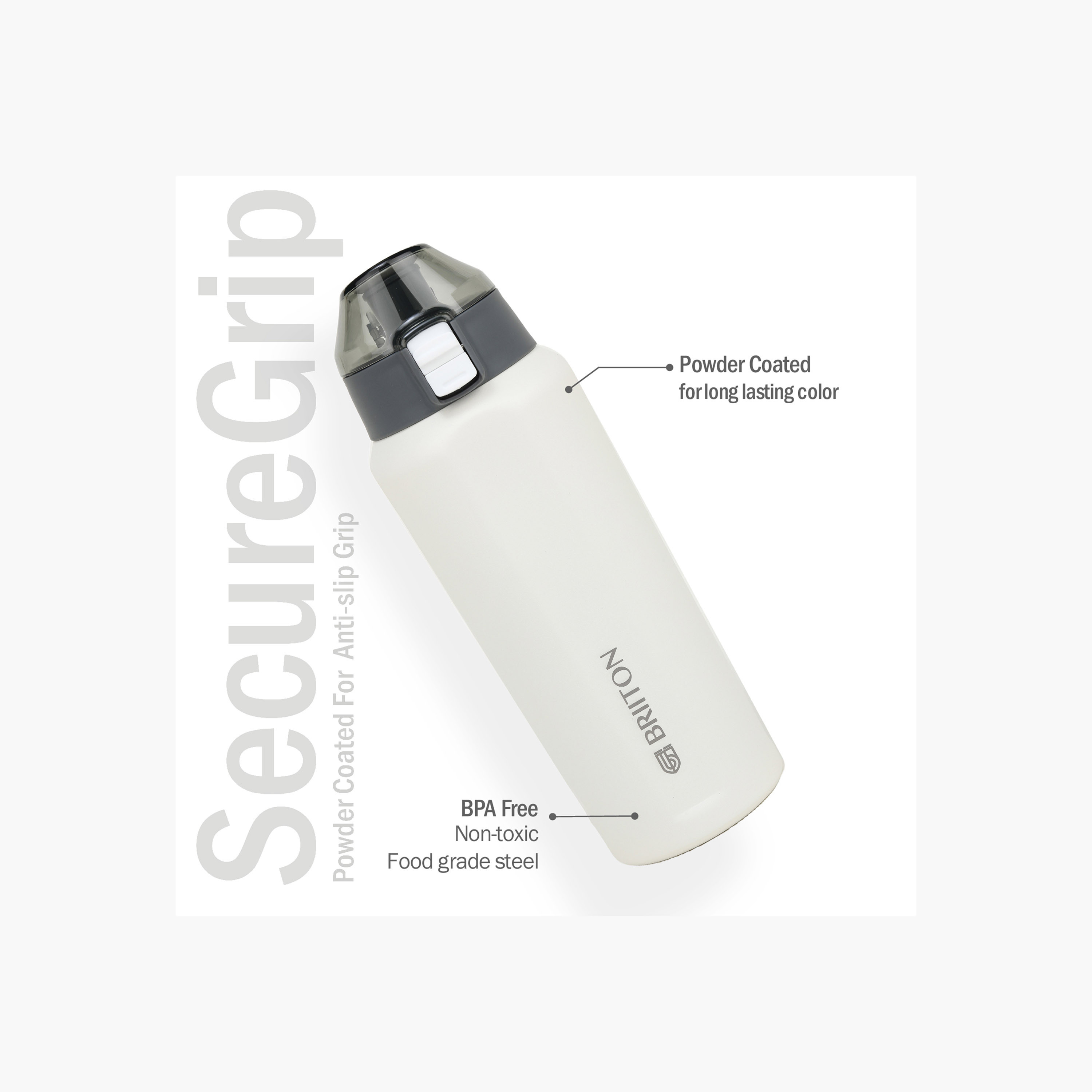 قاروة ماء ستانلس ستيل عازلة للحرارة بطبعات شعار من بريتون - 650 مل-household-dining-drinkserveware-bottles-image-2