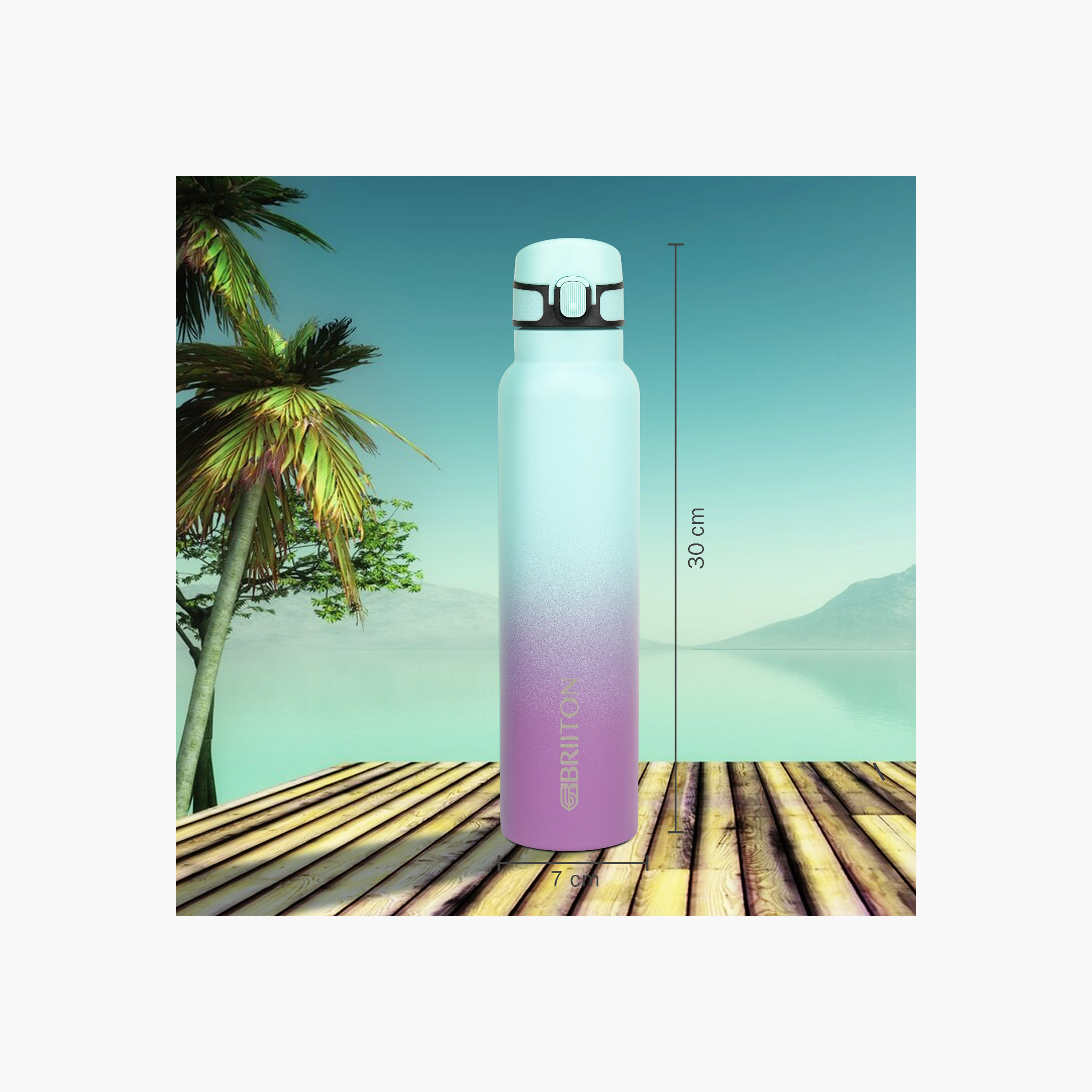 قاروة ماء ستانلس ستيل عازلة للحرارة بلون متدرج من بريتون - 1 لتر-household-dining-drinkserveware-bottles-image-3