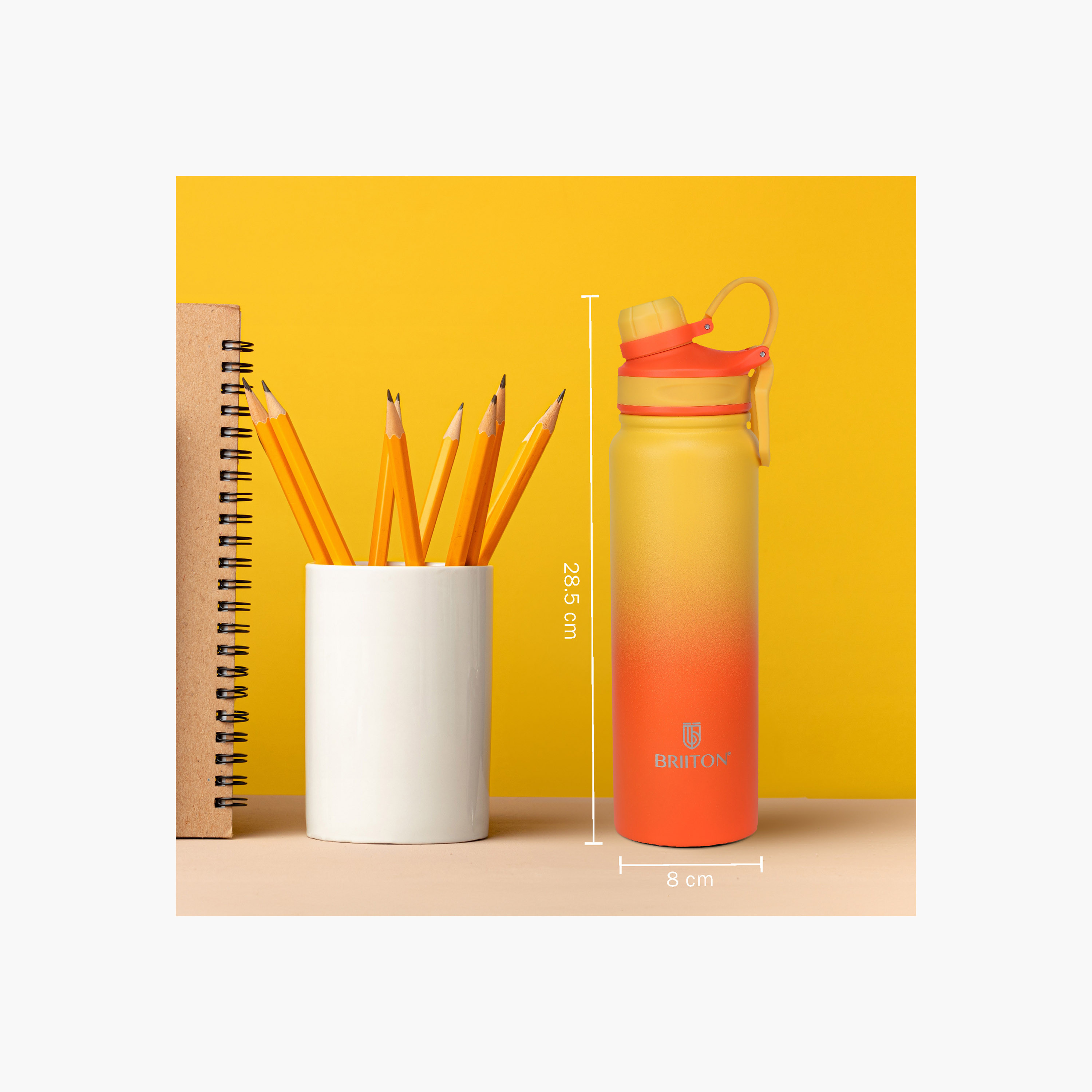 Briiton Ombre Double Wall Stainless Steel Insulated Sipper Water Bottle - 800 ml-household-dining-drinkserveware-bottles-image-3