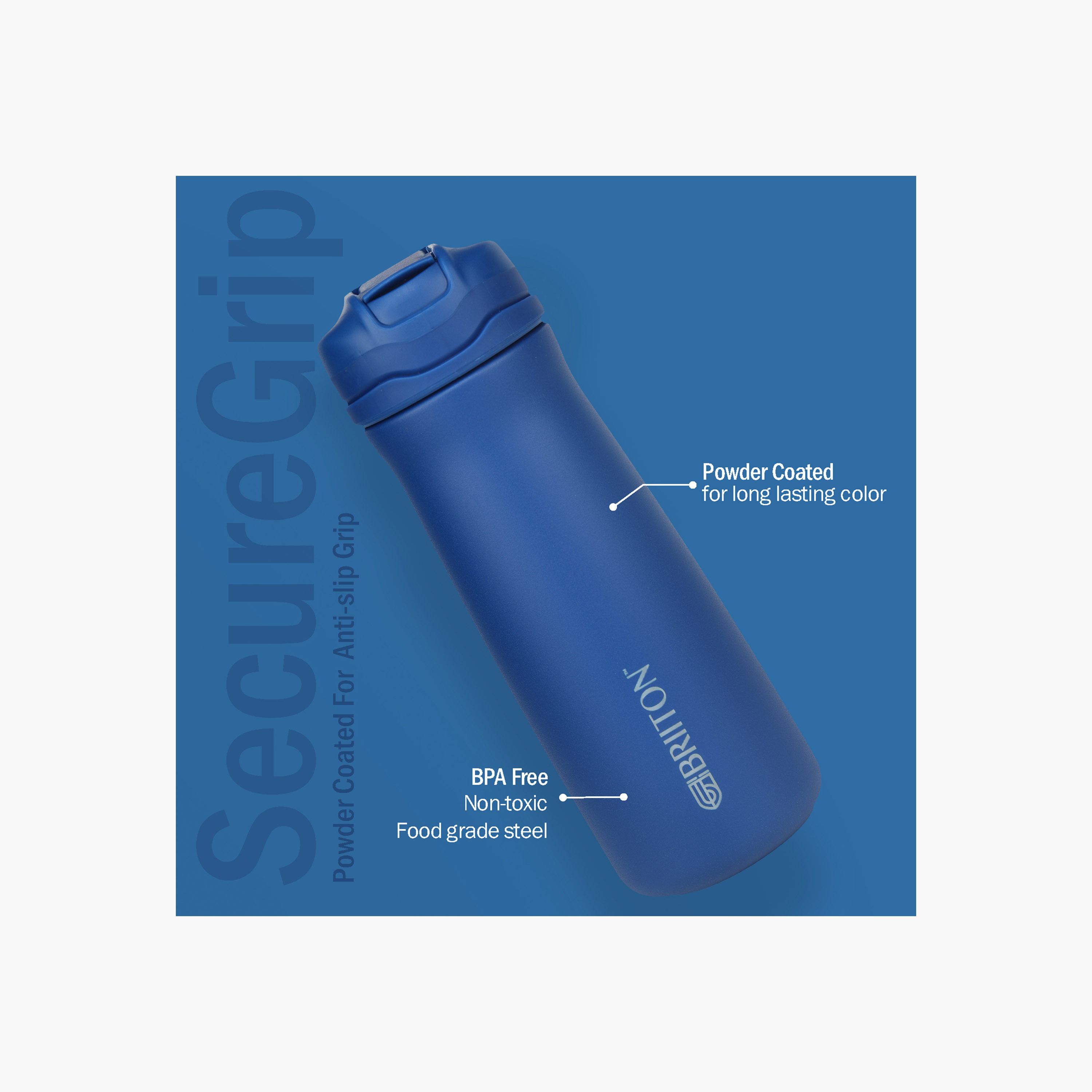 Briiton Double Wall Stainless Steel Insulated Water Bottle - 600 ml-household-dining-drinkserveware-bottles-image-2