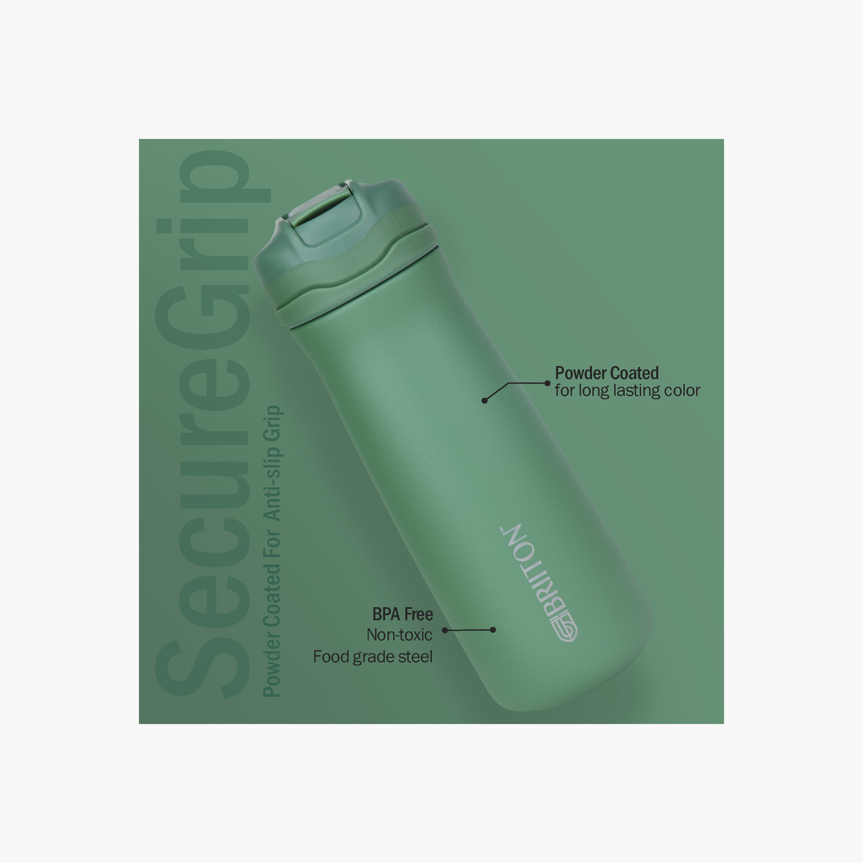 Briiton Double Wall Stainless Steel Insulated Water Bottle - 600 ml-household-dining-drinkserveware-bottles-image-2