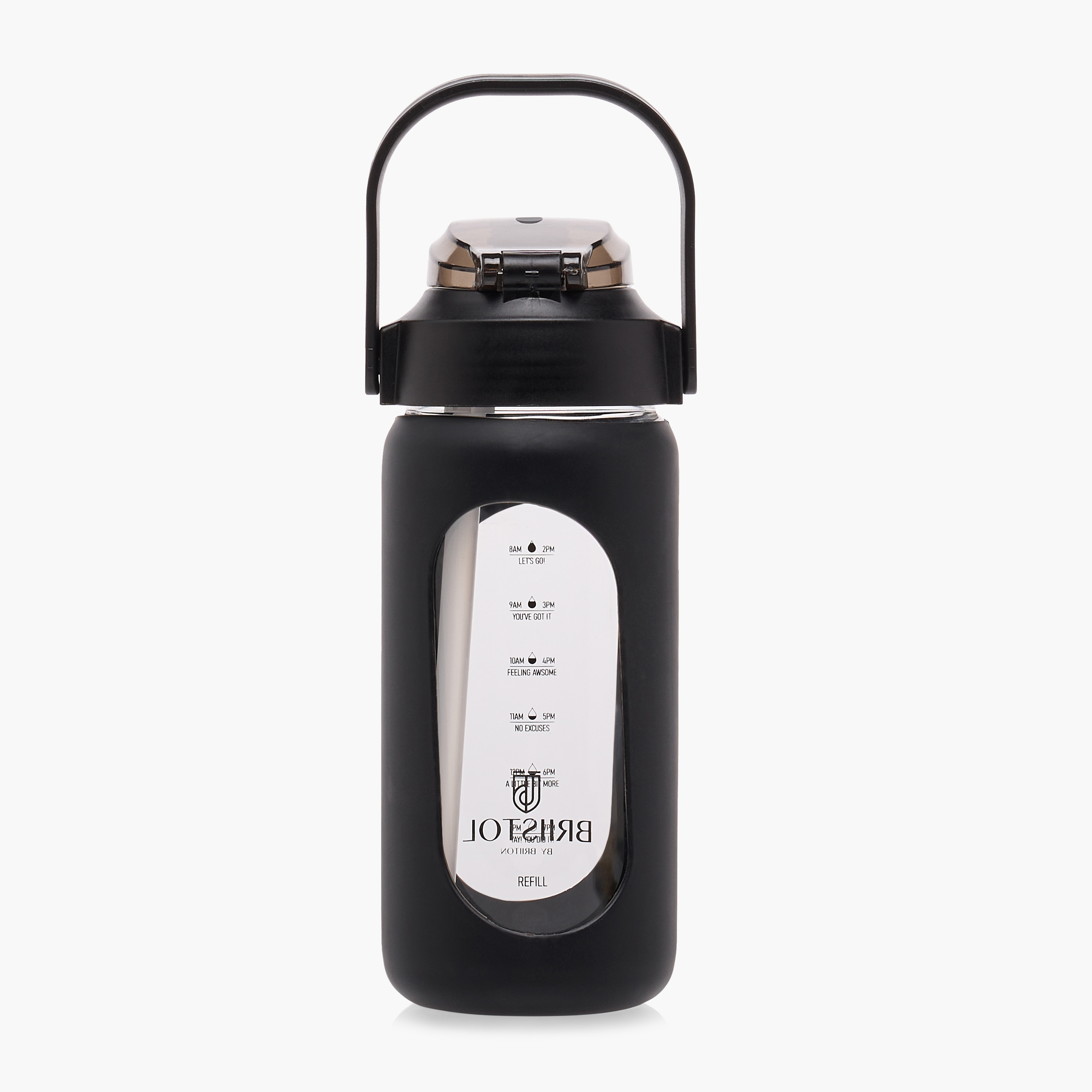 قارورة زجاج سادة بقشة ومقبض من بريتون - 1 لتر-household-dining-drinkserveware-bottles-image-2