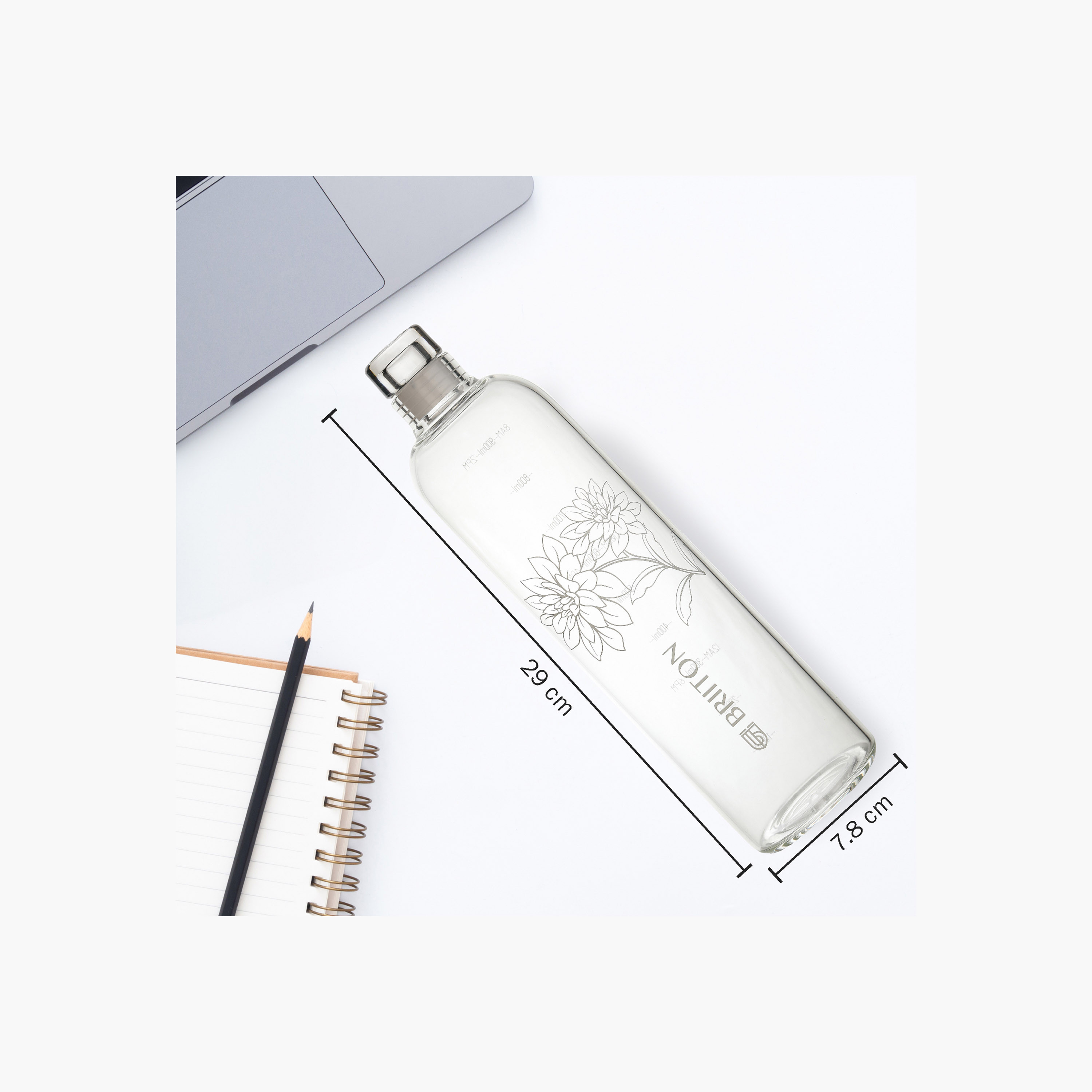 Briiton Glass Water Bottle - 1 L-household-dining-drinkserveware-bottles-image-3