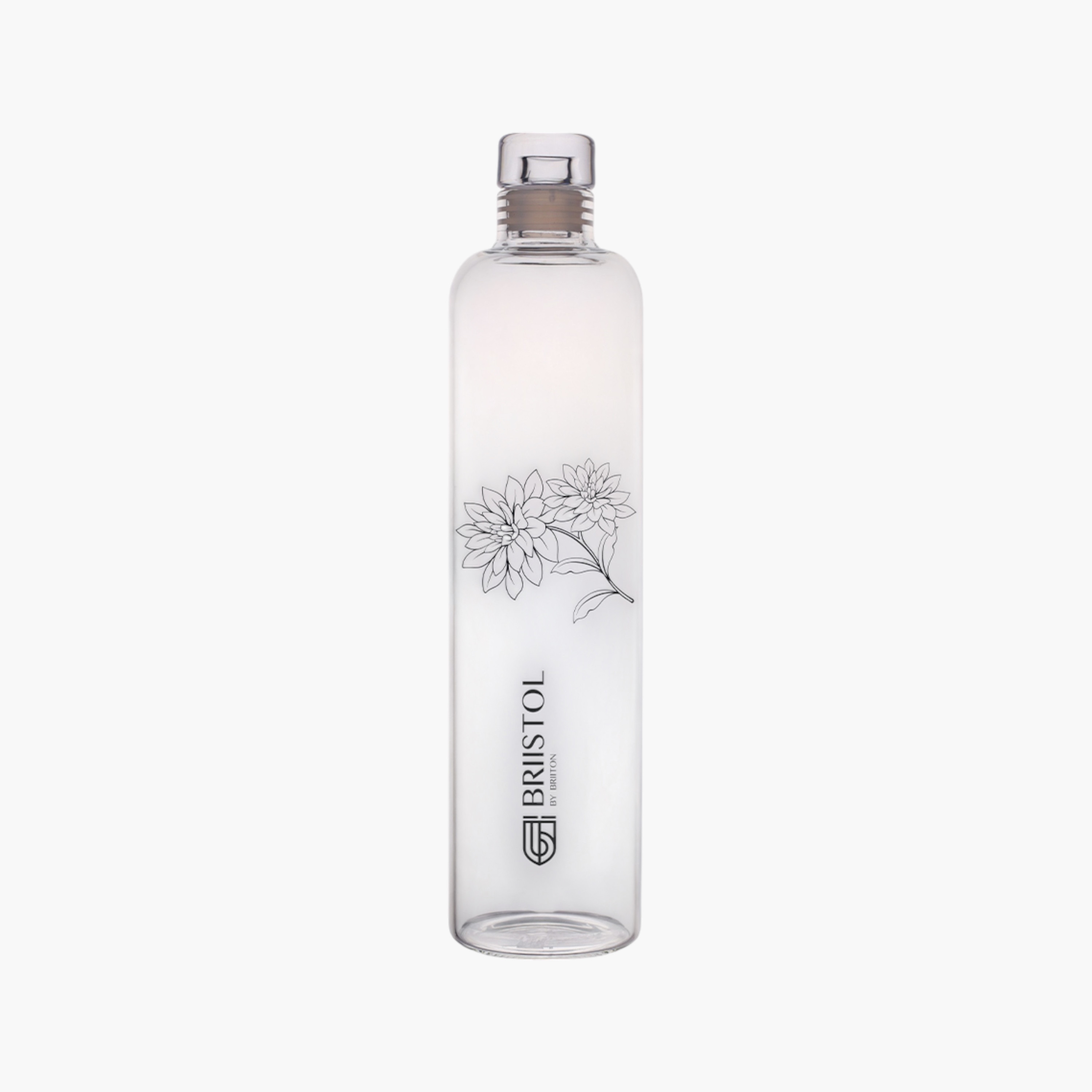 Briiton Floral Print Glass Water Bottle - 750 ml-household-dining-drinkserveware-bottles-image-1