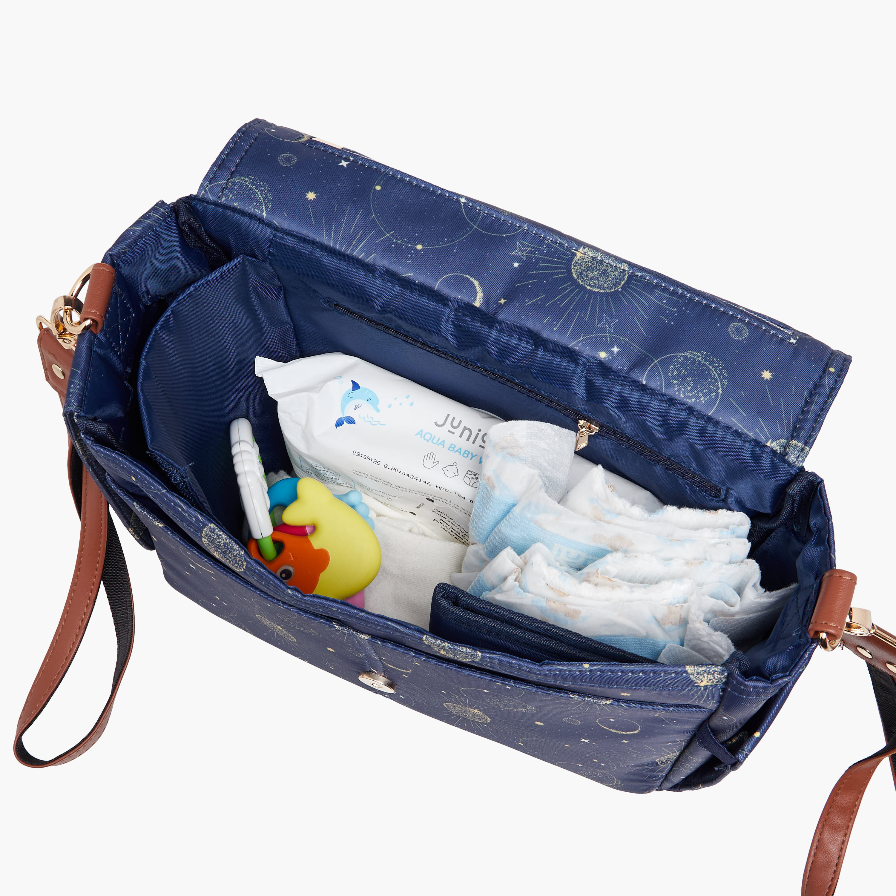 Juniors Space Print Diaper Bag with Changing Mat-baby-diapering-diaperbags-image-9