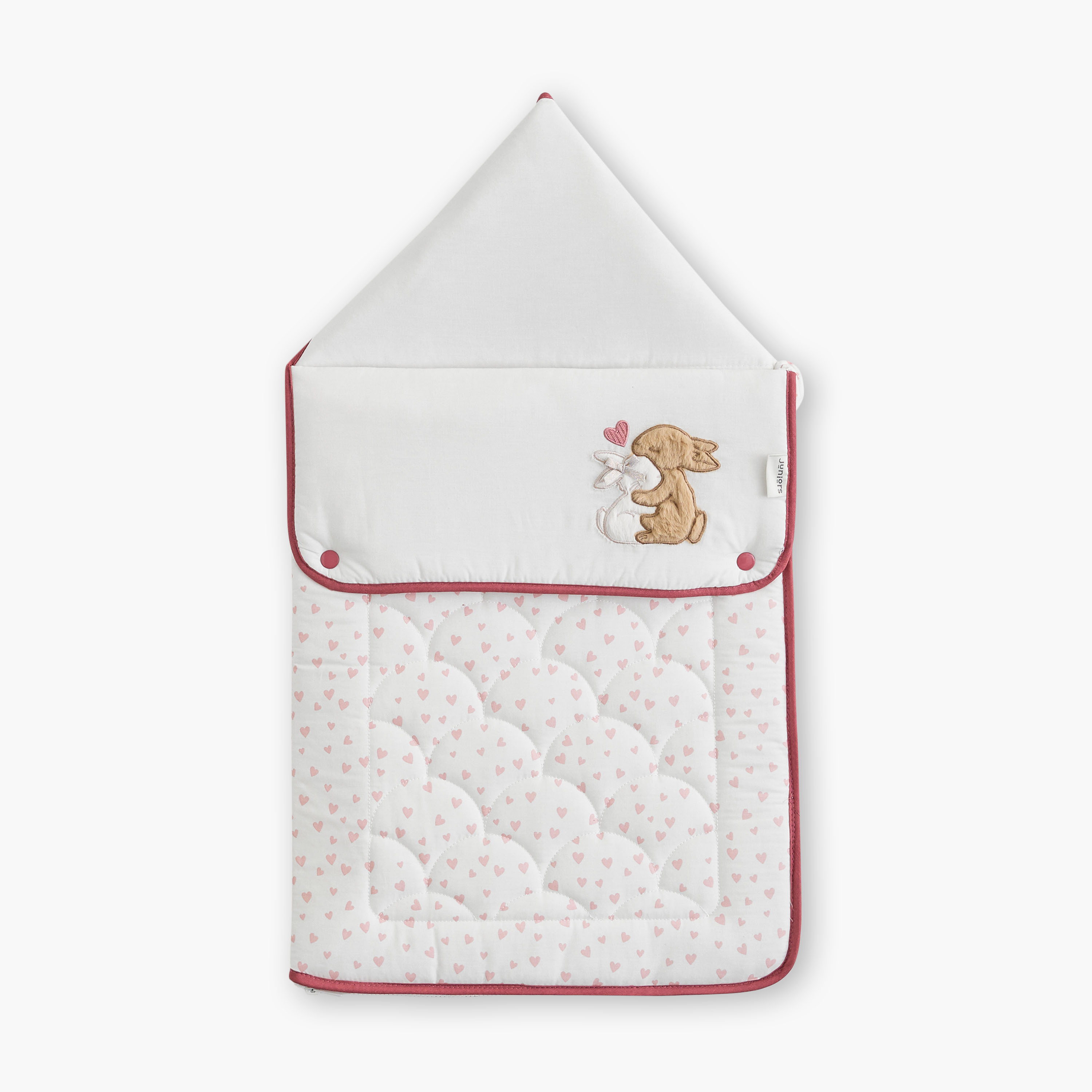 Juniors Baby Sleeping Bag with Bunny Embroidery, 0 Months+-baby-nursery-blanketsandswaddles-swaddlesandsleepingbags-image-1