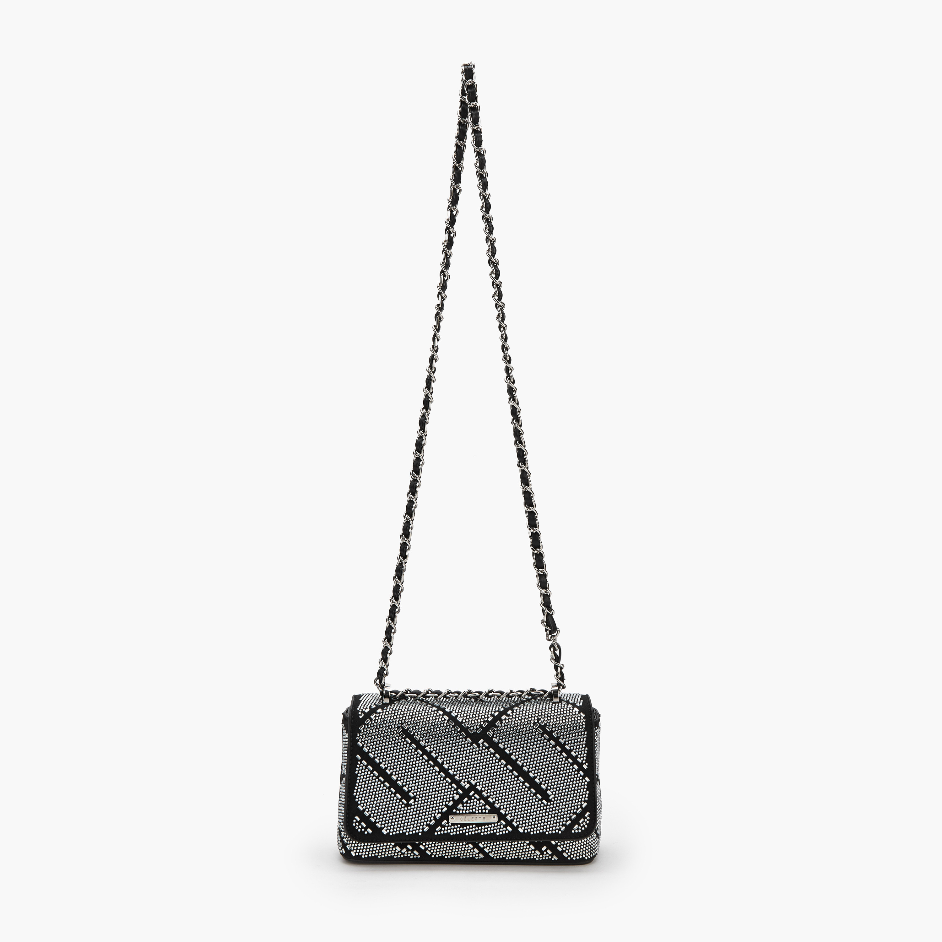 Celeste Embellished Crossbody Bag with Chain Strap-women-bagsandwallets-handbags-image-2