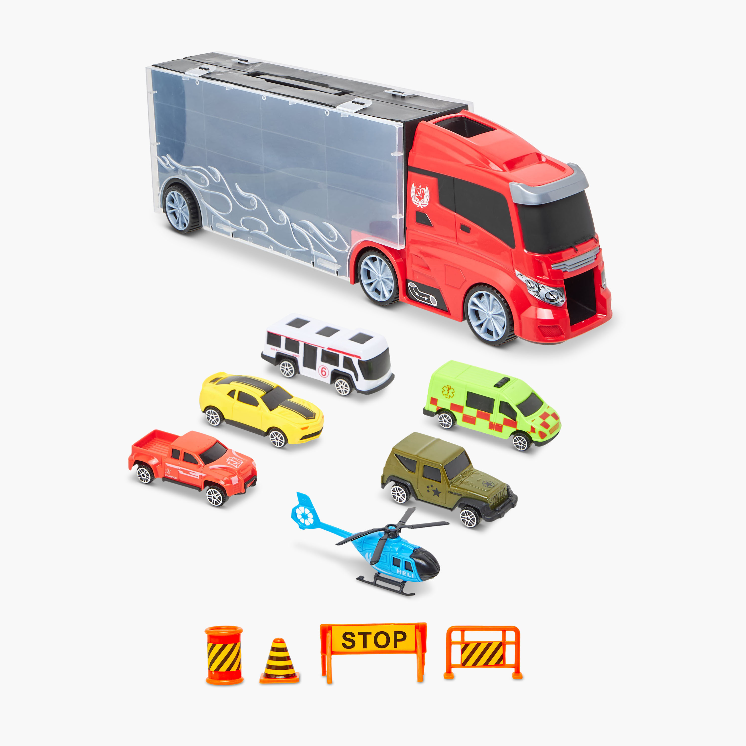 مجموعة ألعاب شاحنة في حقيبة حمل-toys-playvehicles-vehicleplaysets-image-10
