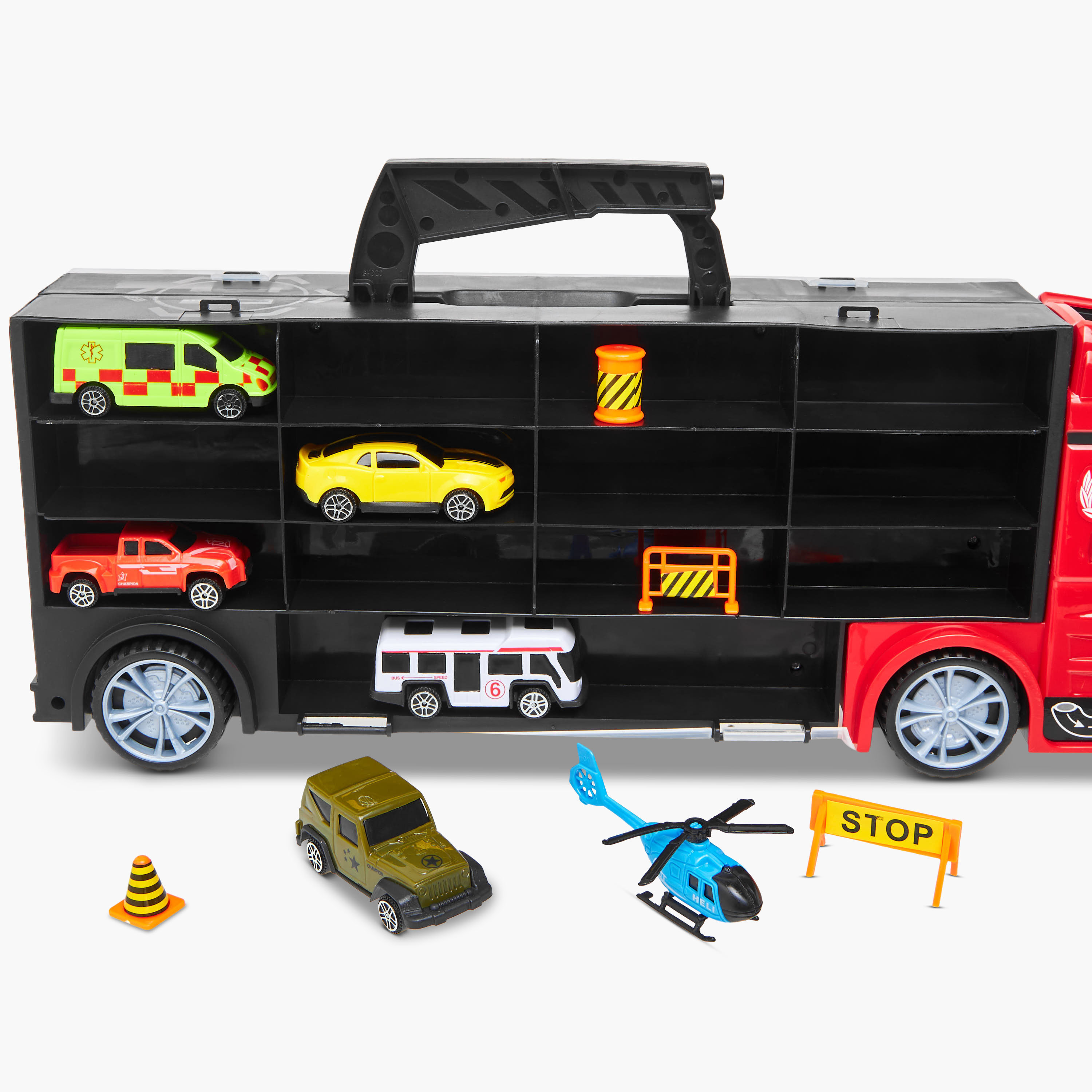 مجموعة ألعاب شاحنة في حقيبة حمل-toys-playvehicles-vehicleplaysets-image-1