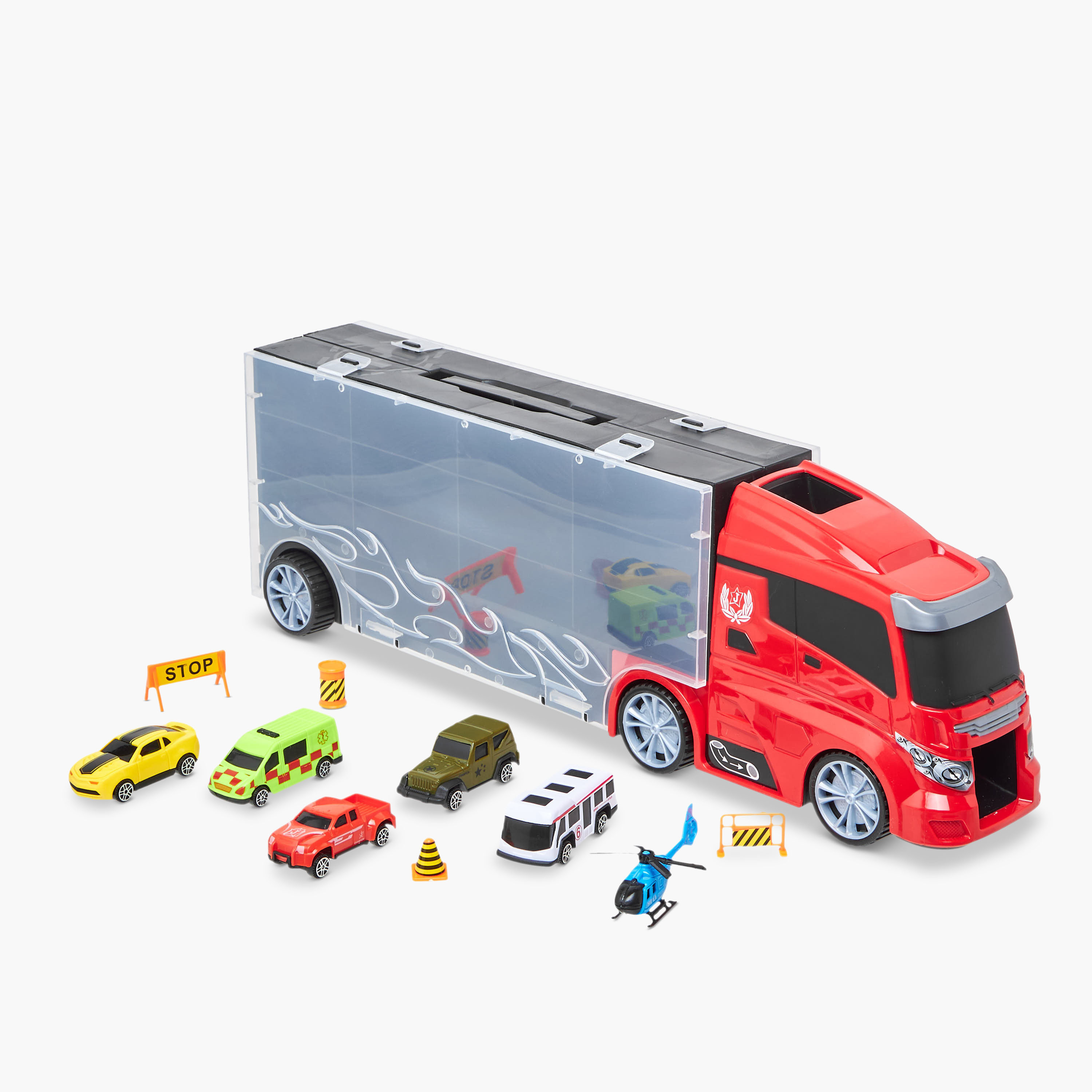 مجموعة ألعاب شاحنة في حقيبة حمل-toys-playvehicles-vehicleplaysets-image-6