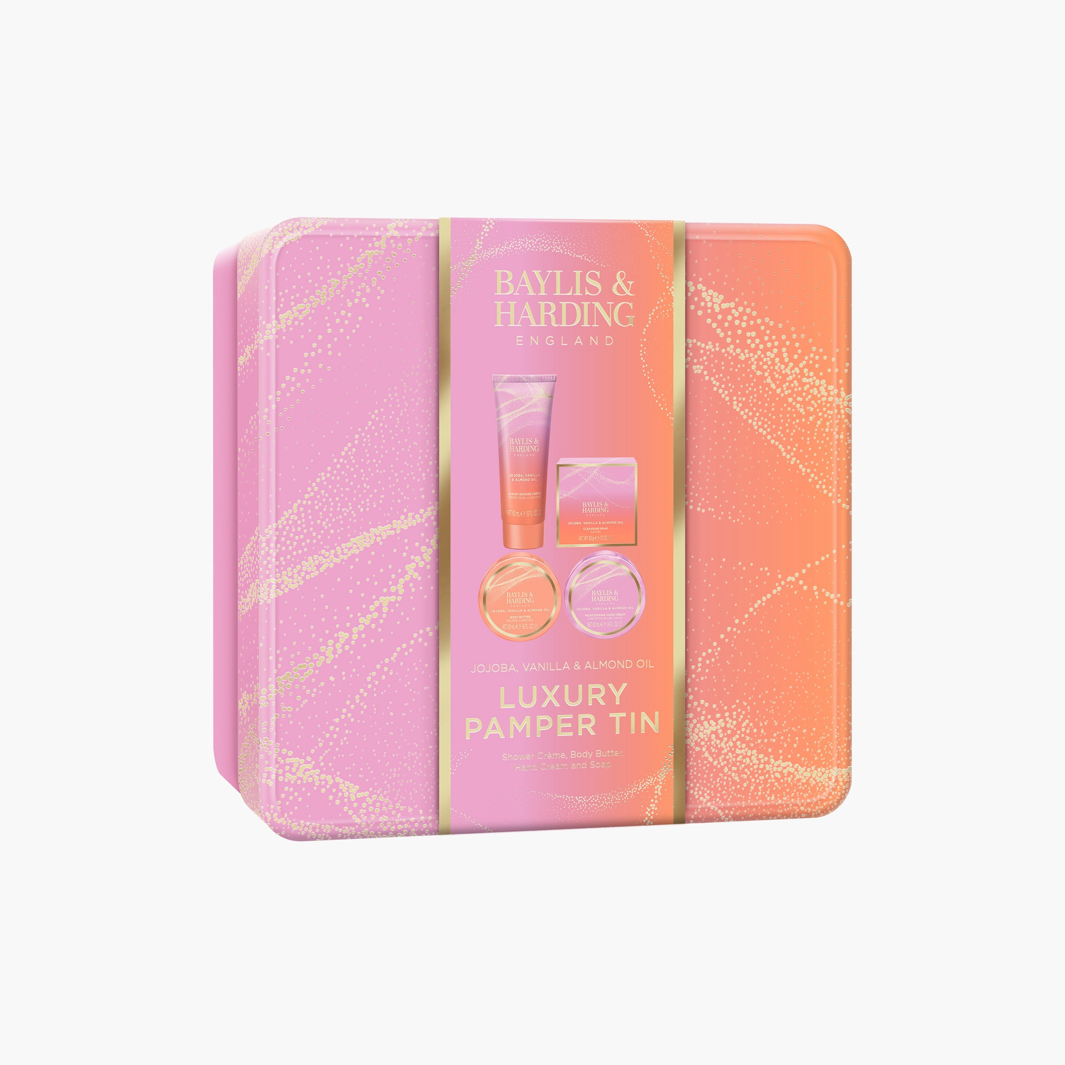 Baylis & Harding Jojoba Vanilla Almond Oil Pamper Tin-beautyandpersonalcare-bathandbody-giftsets-image-2