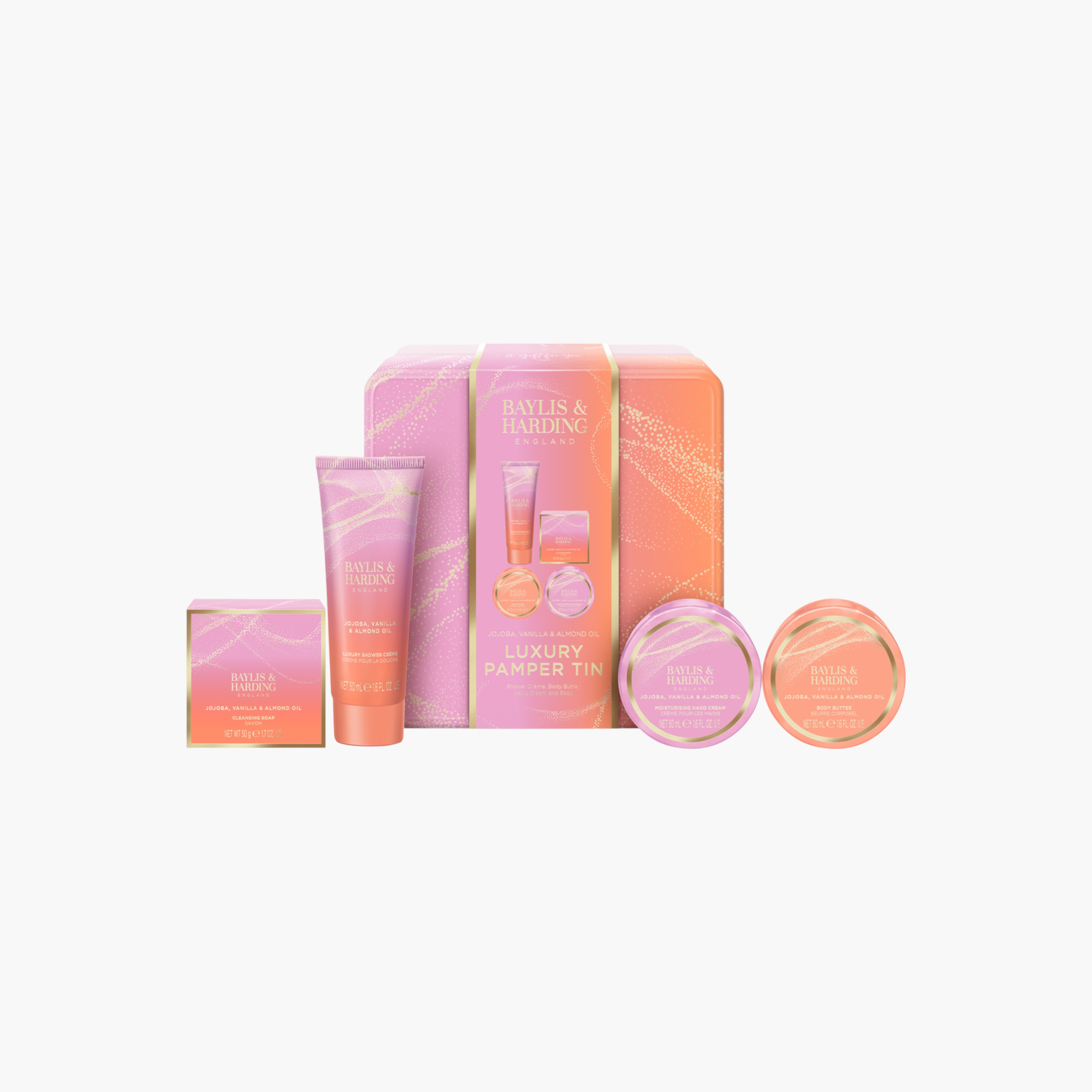 Baylis & Harding Jojoba Vanilla Almond Oil Pamper Tin-beautyandpersonalcare-bathandbody-giftsets-image-3