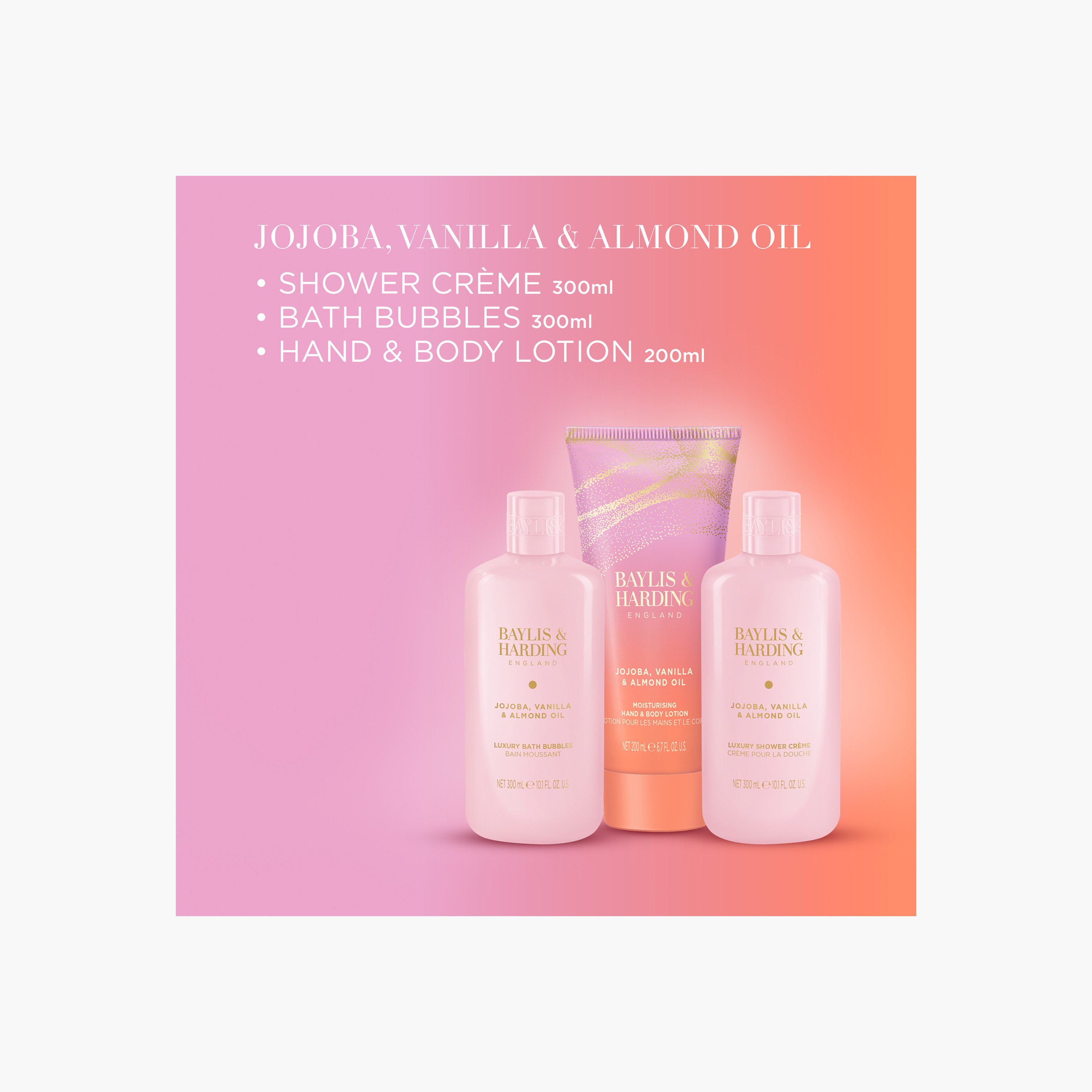 Baylis & Harding Jojoba Vanilla Almond Oil Bathing Gift Set-beautyandpersonalcare-bathandbody-giftsets-image-4