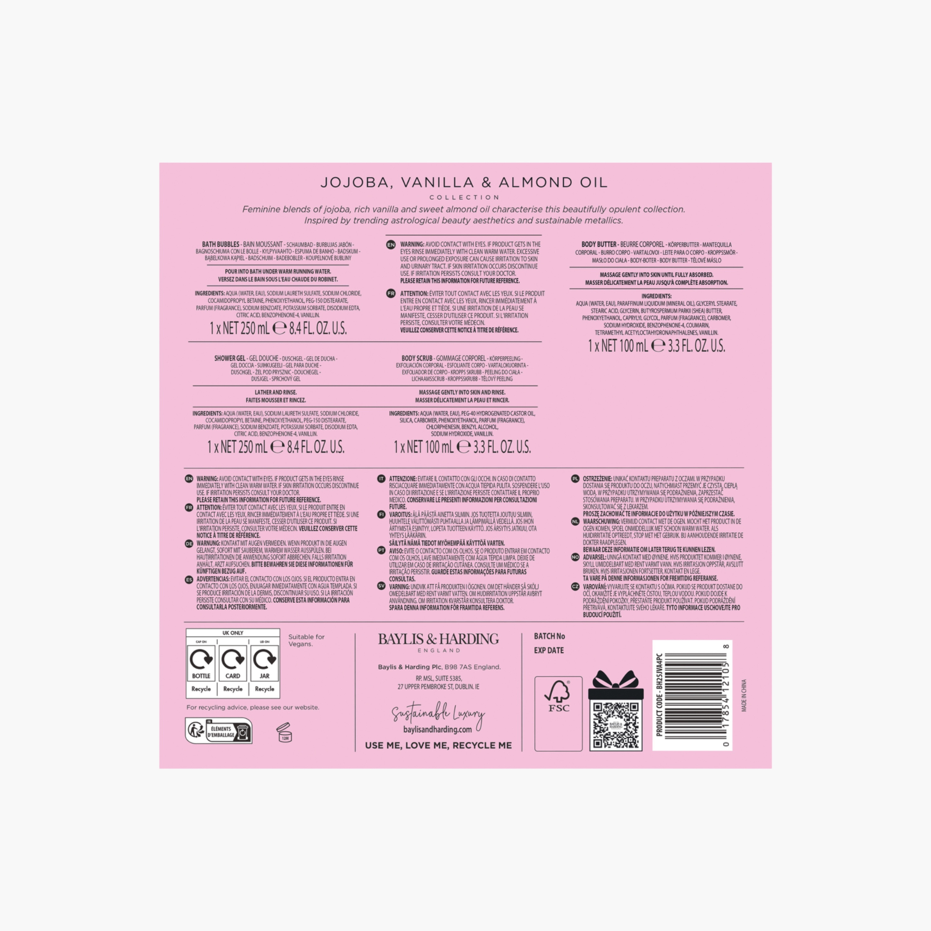 Baylis & Harding Jojoba Vanilla Almond Pamper Set-beautyandpersonalcare-bathandbody-giftsets-image-8