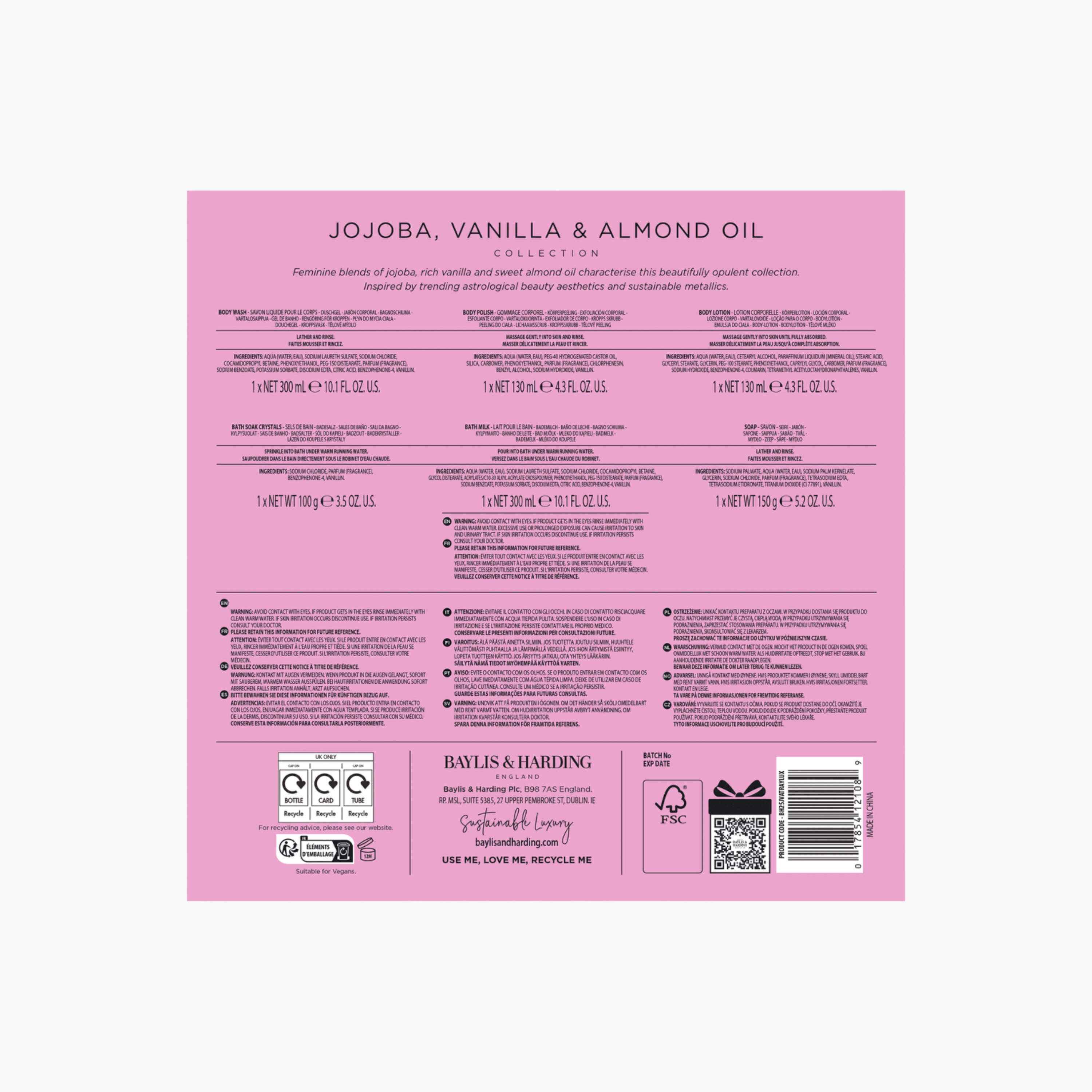 Baylis & Harding Jojoba Vanilla Almond Pamper Gift Set-beautyandpersonalcare-giftsets-image-8