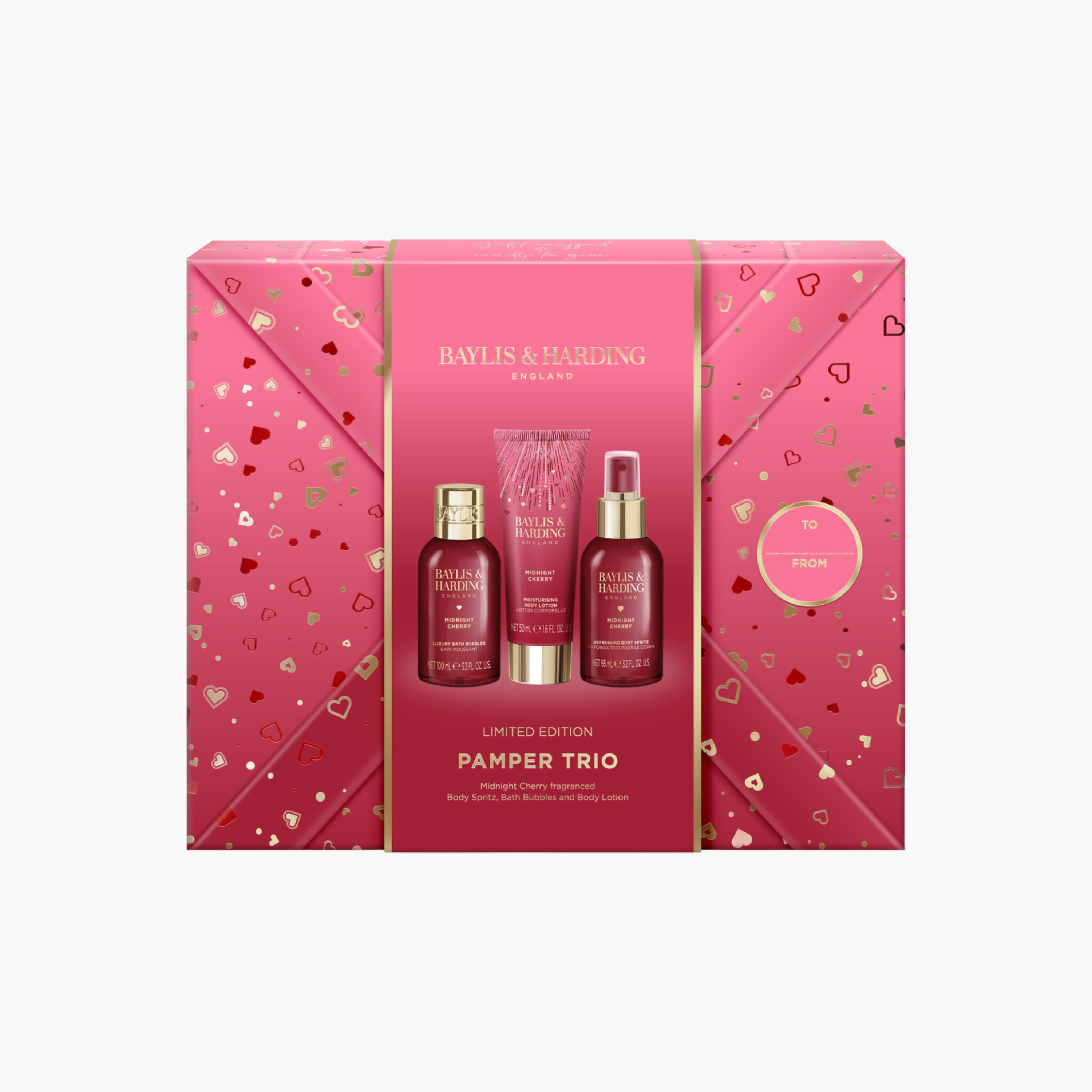 Baylis & Harding Cherry Pamper Trio Gift Set-beautyandpersonalcare-bathandbody-giftsets-image-1